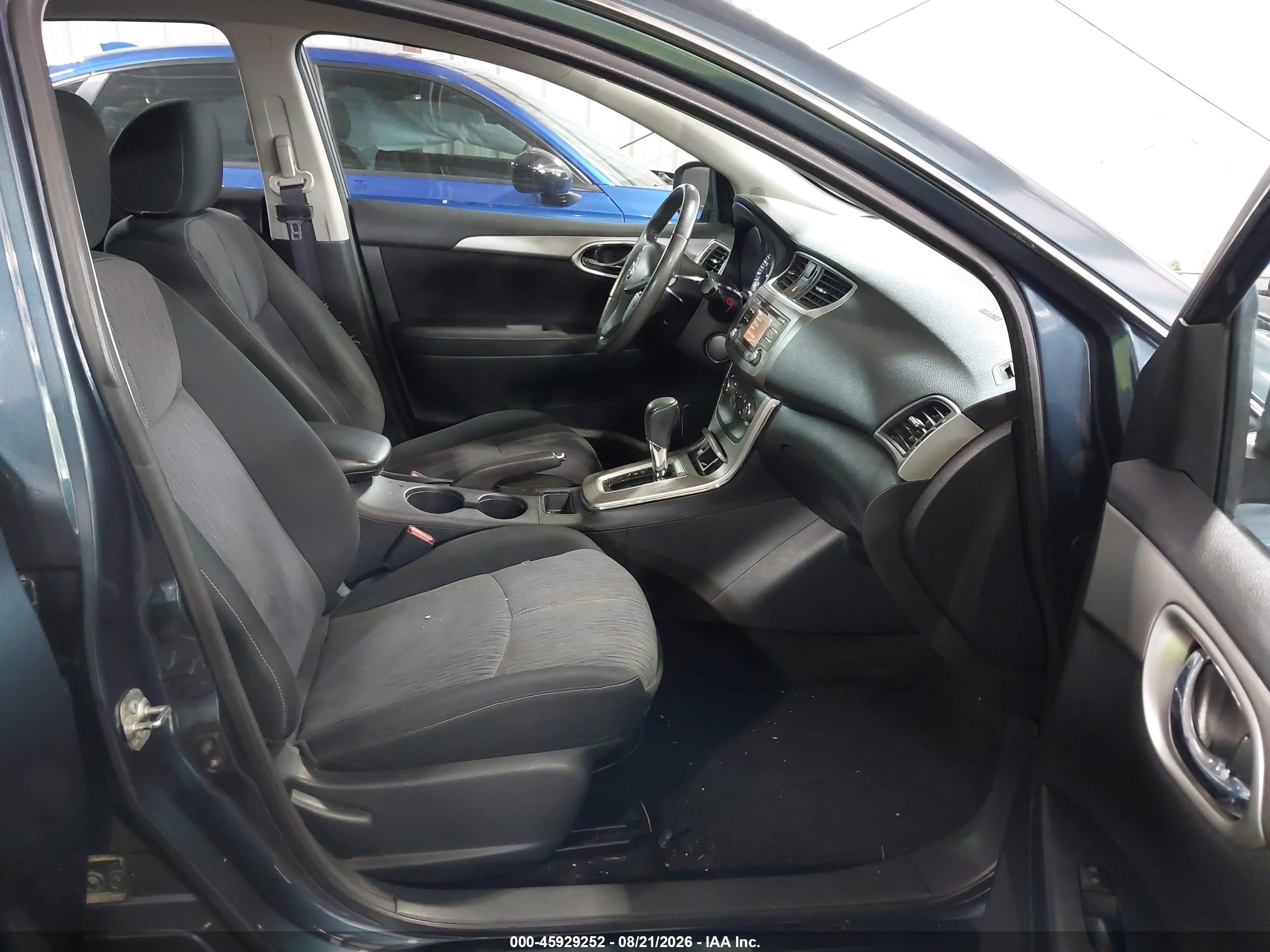 2014 Nissan Sentra Sv Blue vin: 3N1AB7AP6EY323231