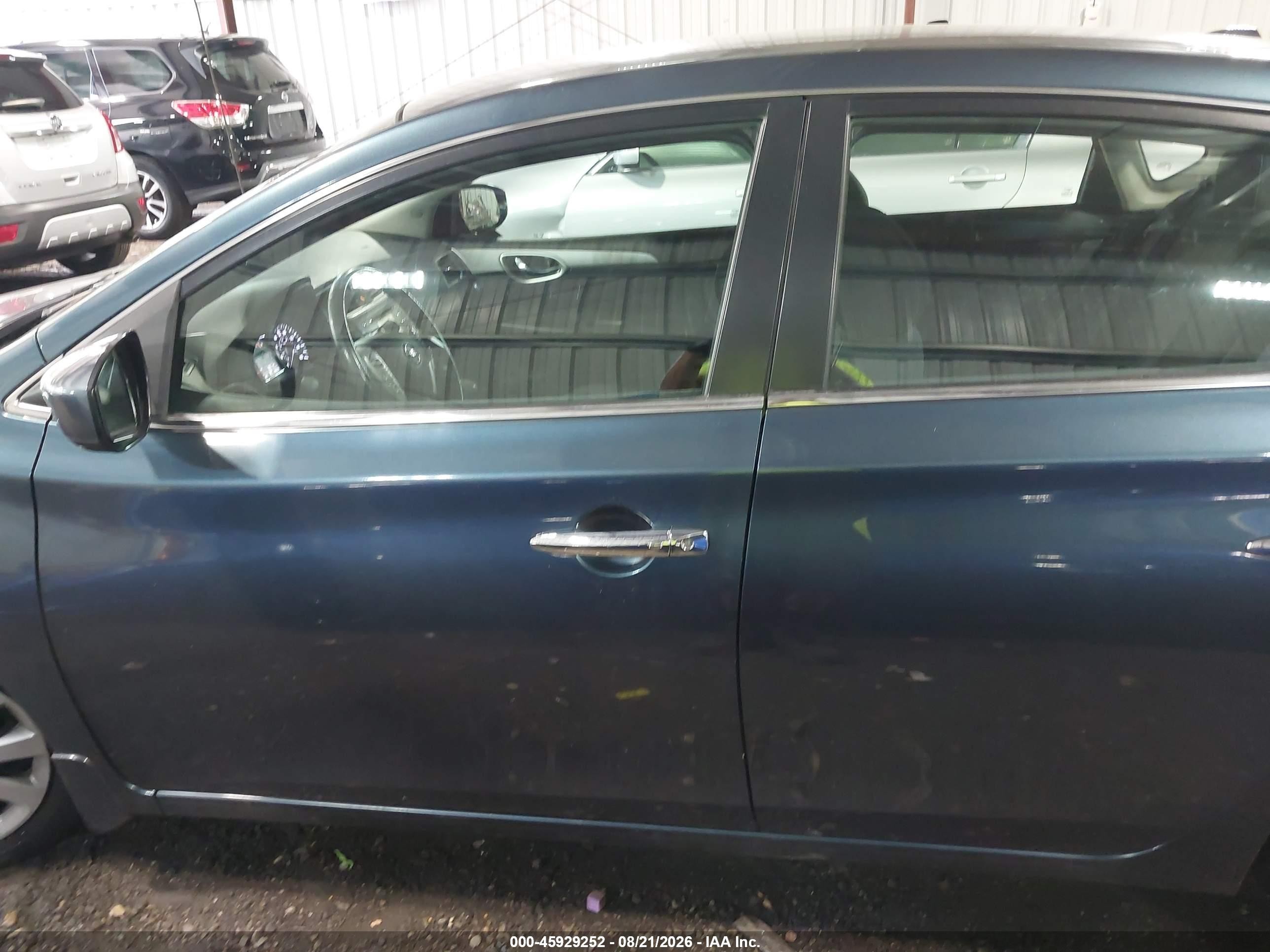 2014 Nissan Sentra Sv Blue vin: 3N1AB7AP6EY323231