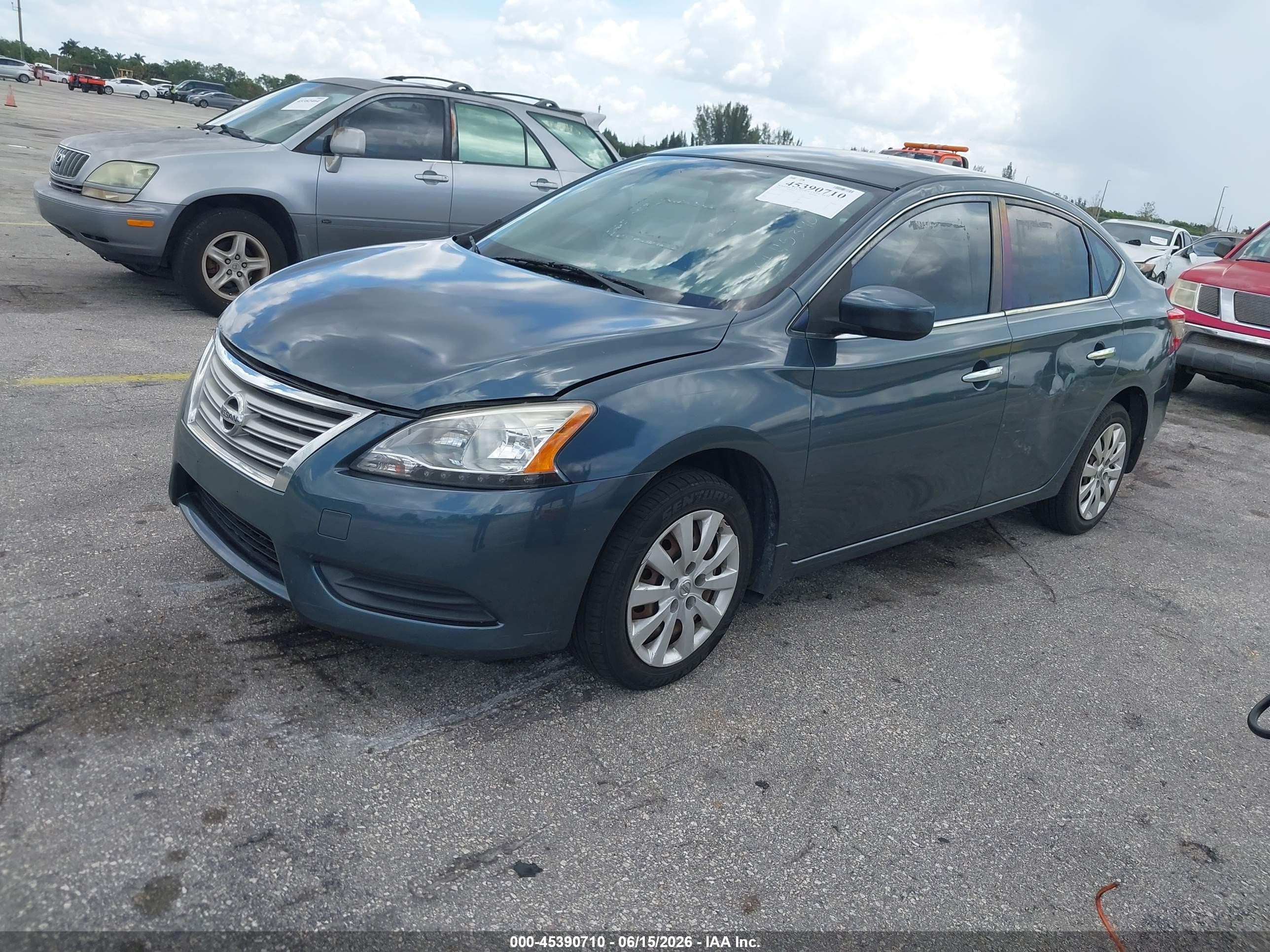 2014 Nissan Sentra Sv Green vin: 3N1AB7AP6EY324265