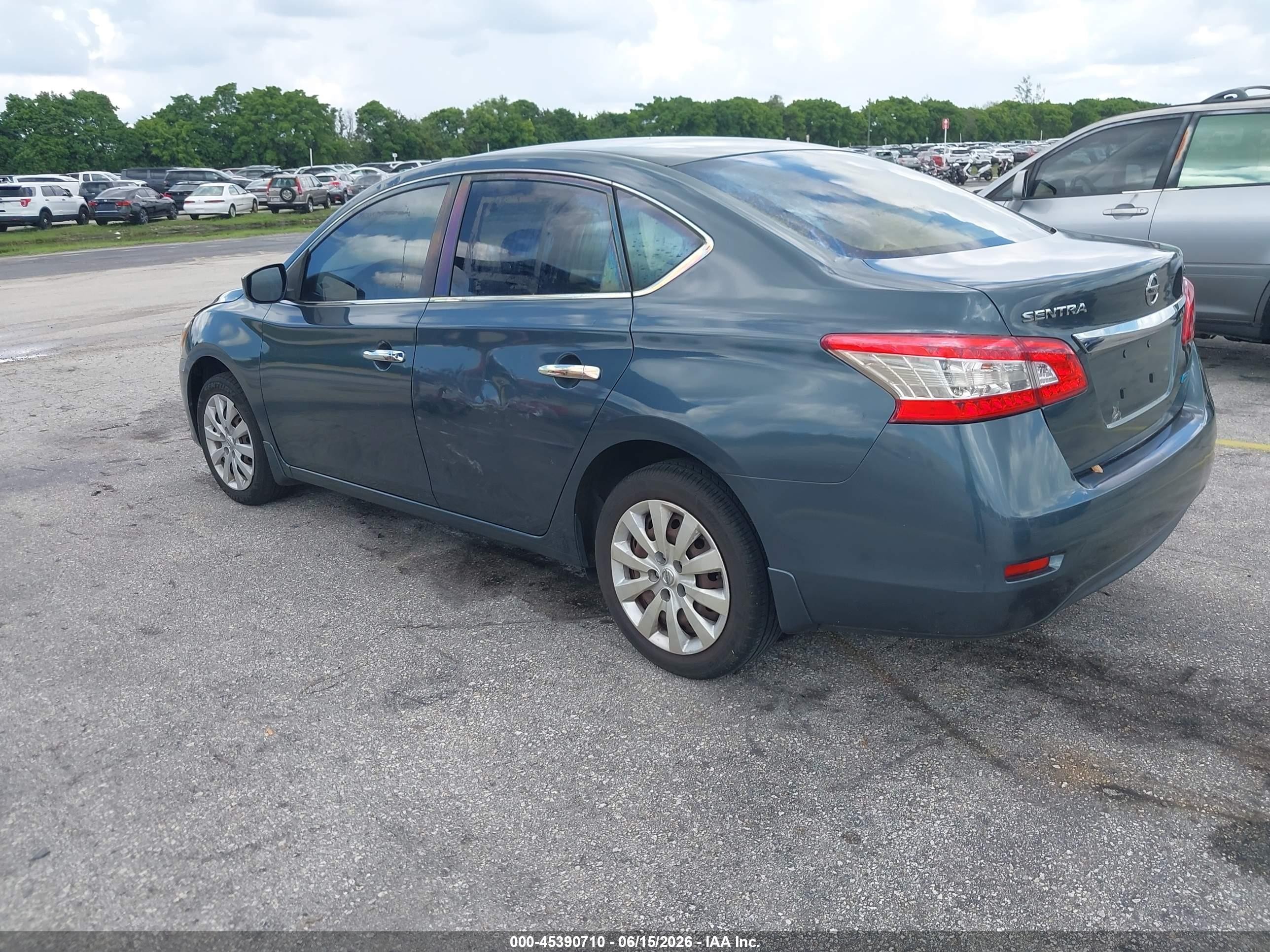 2014 Nissan Sentra Sv Green vin: 3N1AB7AP6EY324265
