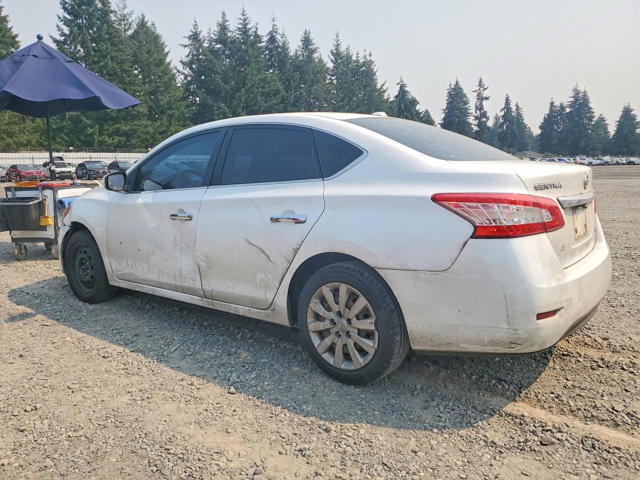 2014 Nissan Sentra Sv White vin: 3N1AB7AP6EY326937