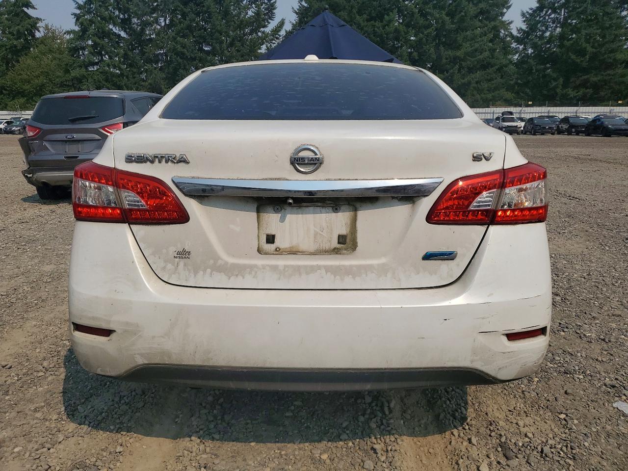 2014 Nissan Sentra Sv White vin: 3N1AB7AP6EY326937