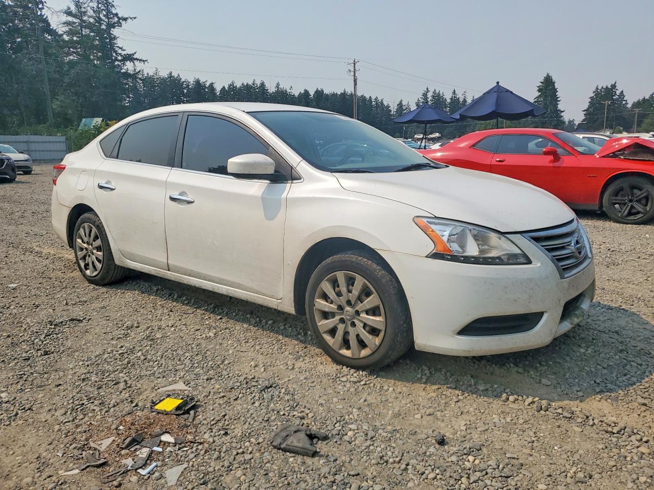 2014 Nissan Sentra Sv White vin: 3N1AB7AP6EY326937
