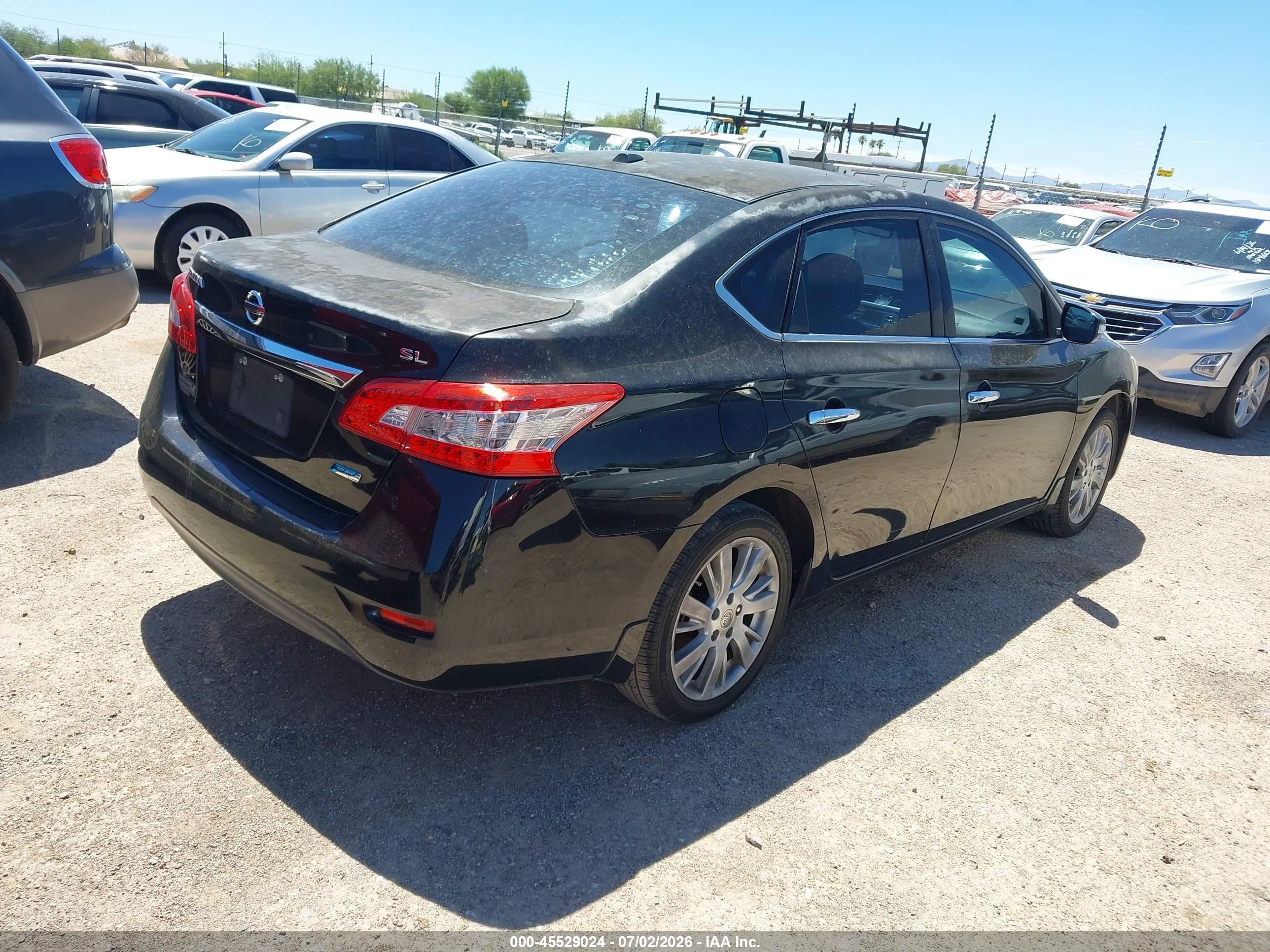2014 Nissan Sentra Sl Black vin: 3N1AB7AP6EY327067