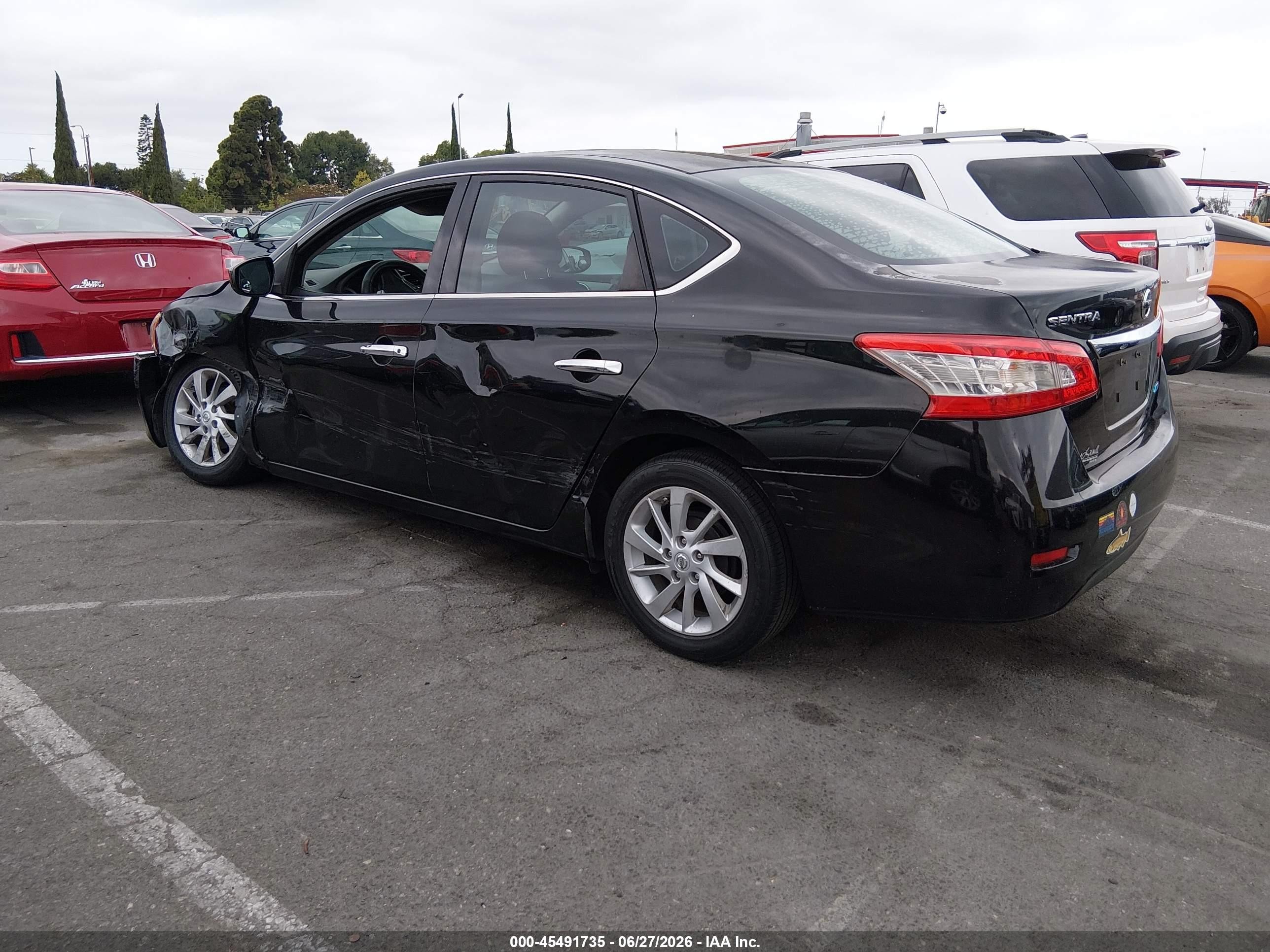 2014 Nissan Sentra Sv Black vin: 3N1AB7AP6EY331846