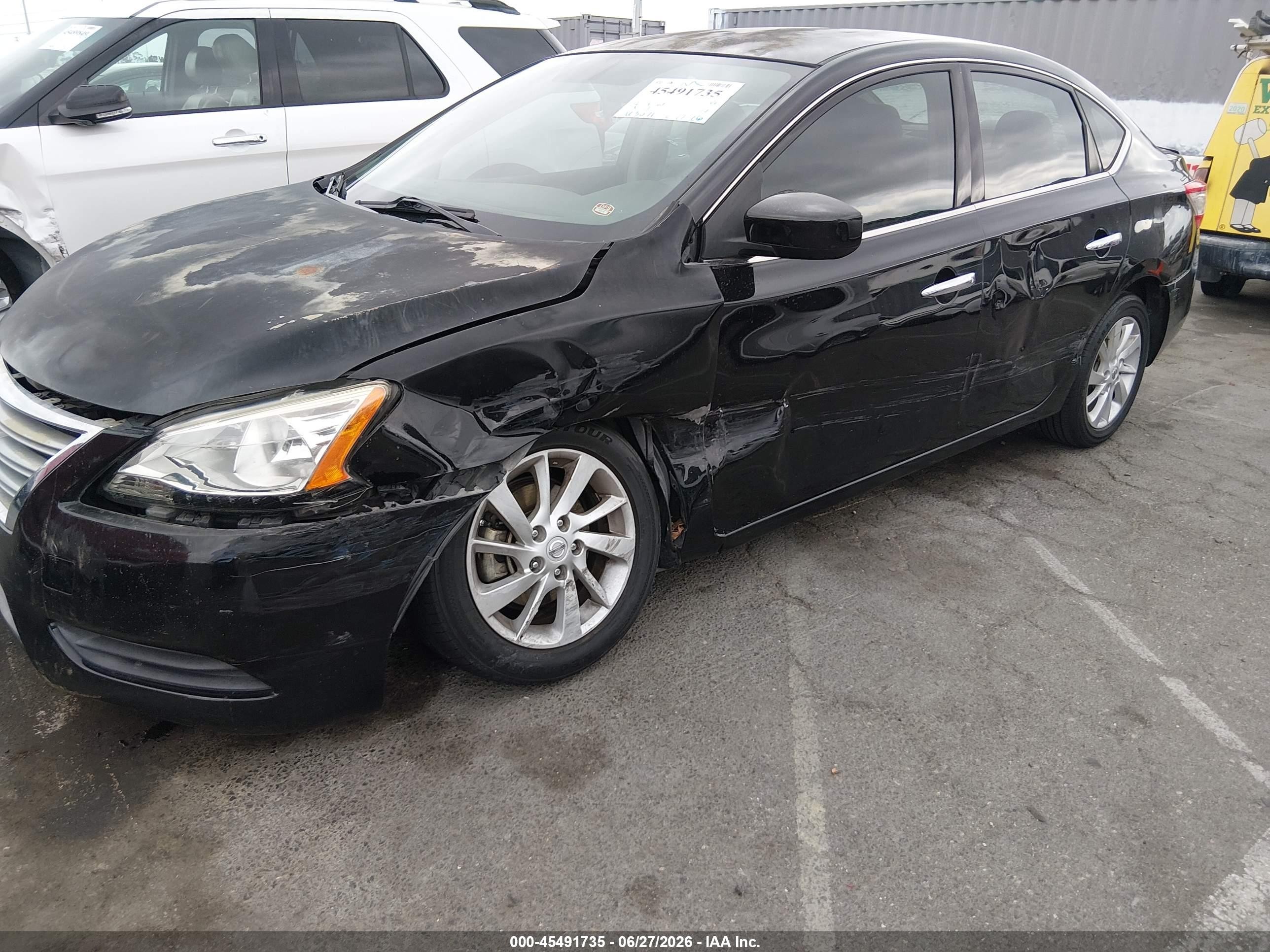 2014 Nissan Sentra Sv Black vin: 3N1AB7AP6EY331846