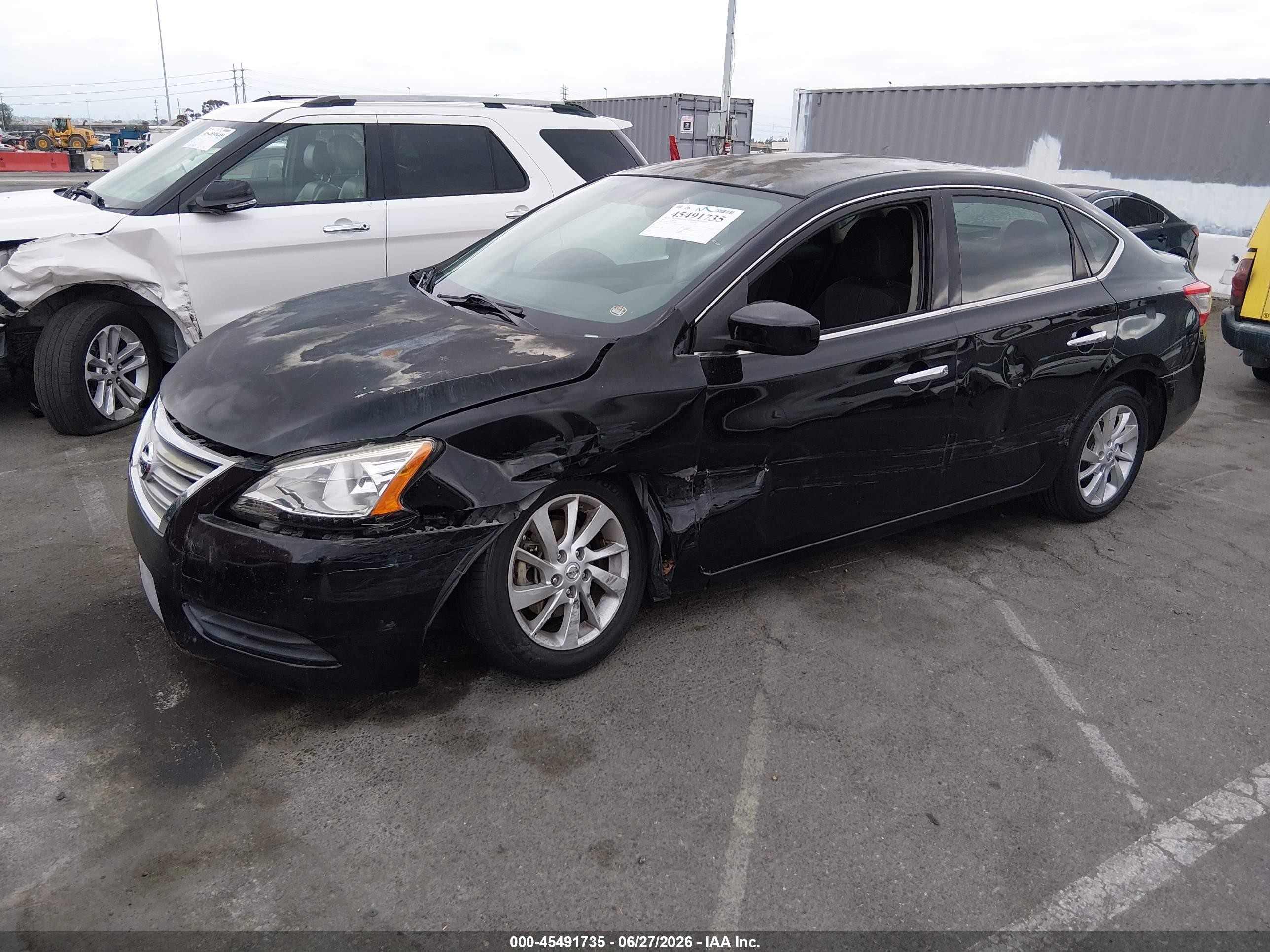 2014 Nissan Sentra Sv Black vin: 3N1AB7AP6EY331846