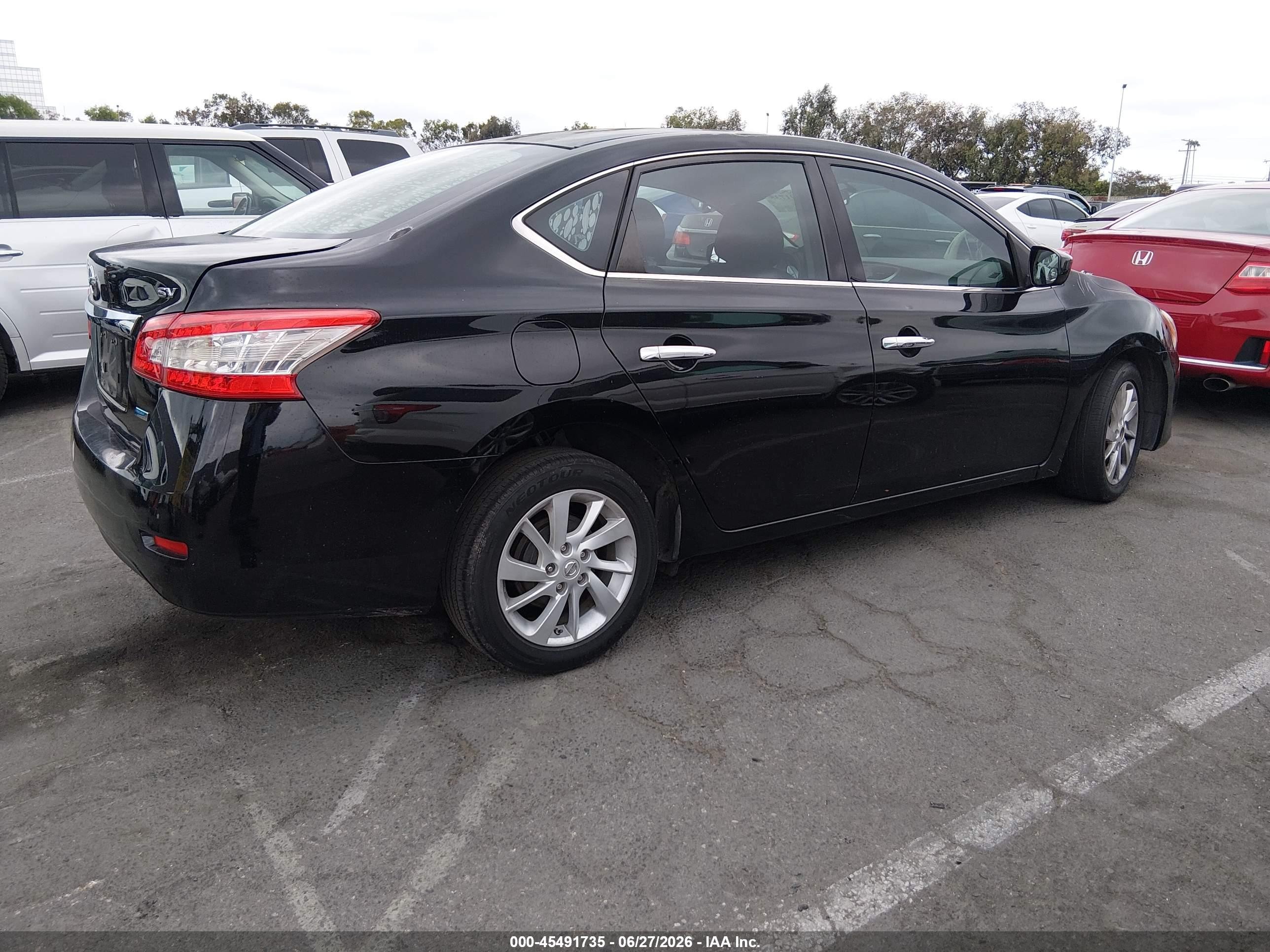 2014 Nissan Sentra Sv Black vin: 3N1AB7AP6EY331846