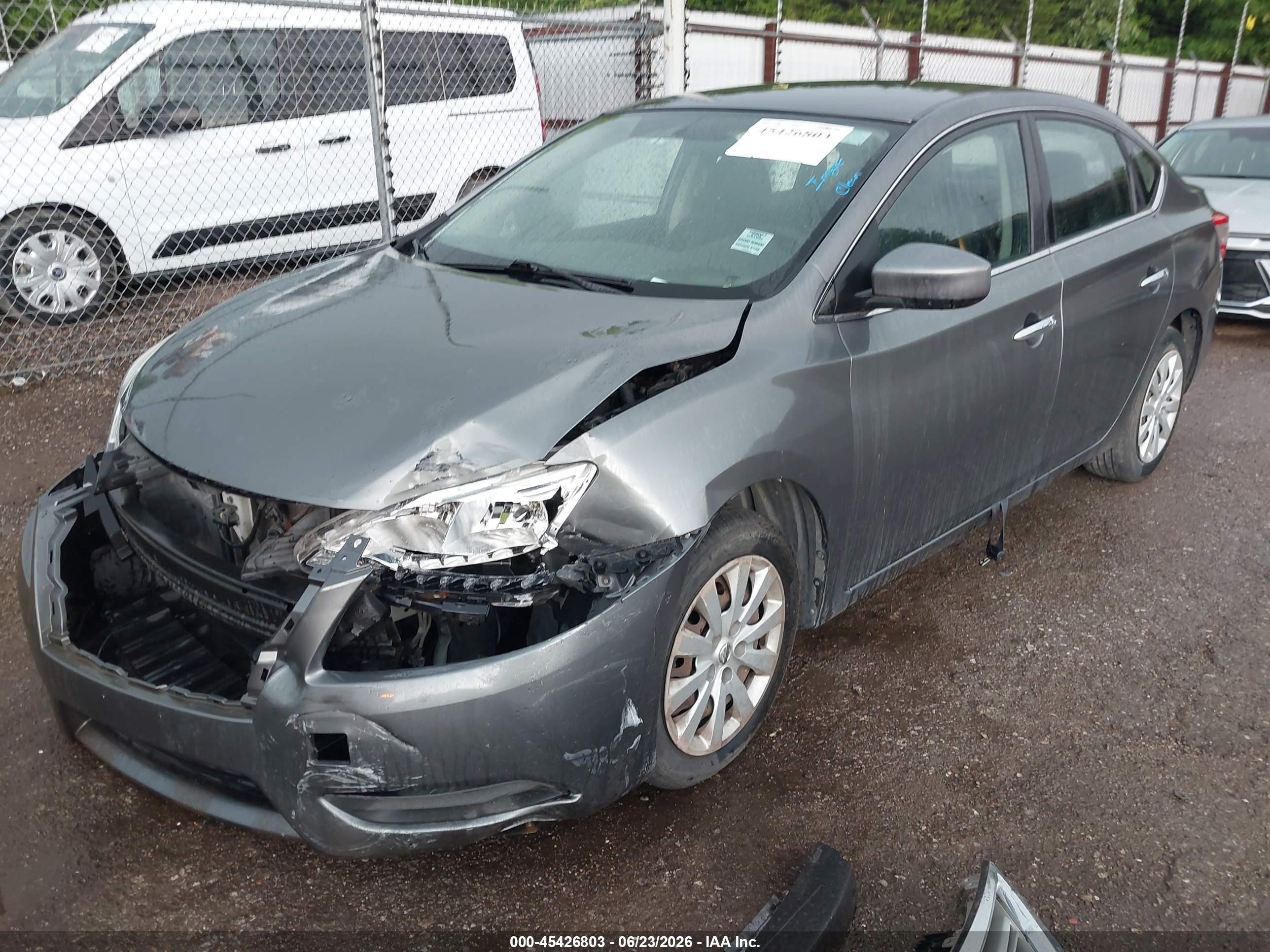 2015 Nissan Sentra Fe+ S/s/sl/sr/sv Gray vin: 3N1AB7AP6FL646788
