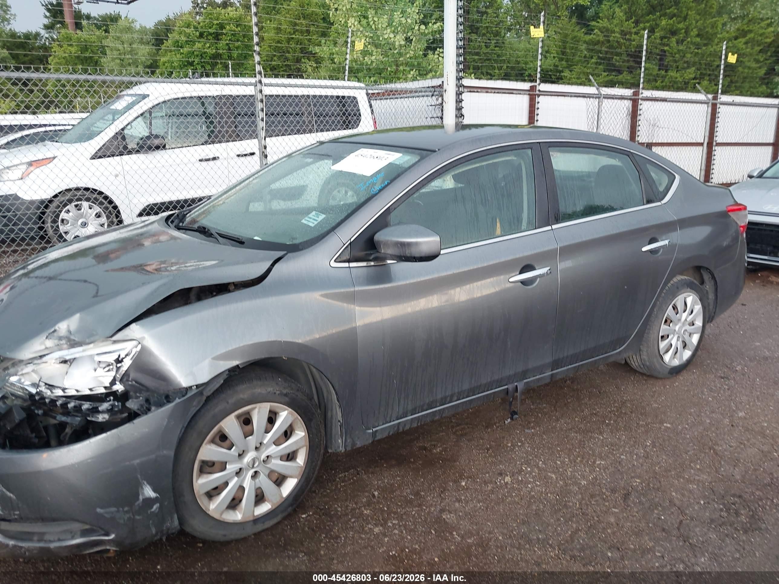 2015 Nissan Sentra Fe+ S/s/sl/sr/sv Gray vin: 3N1AB7AP6FL646788
