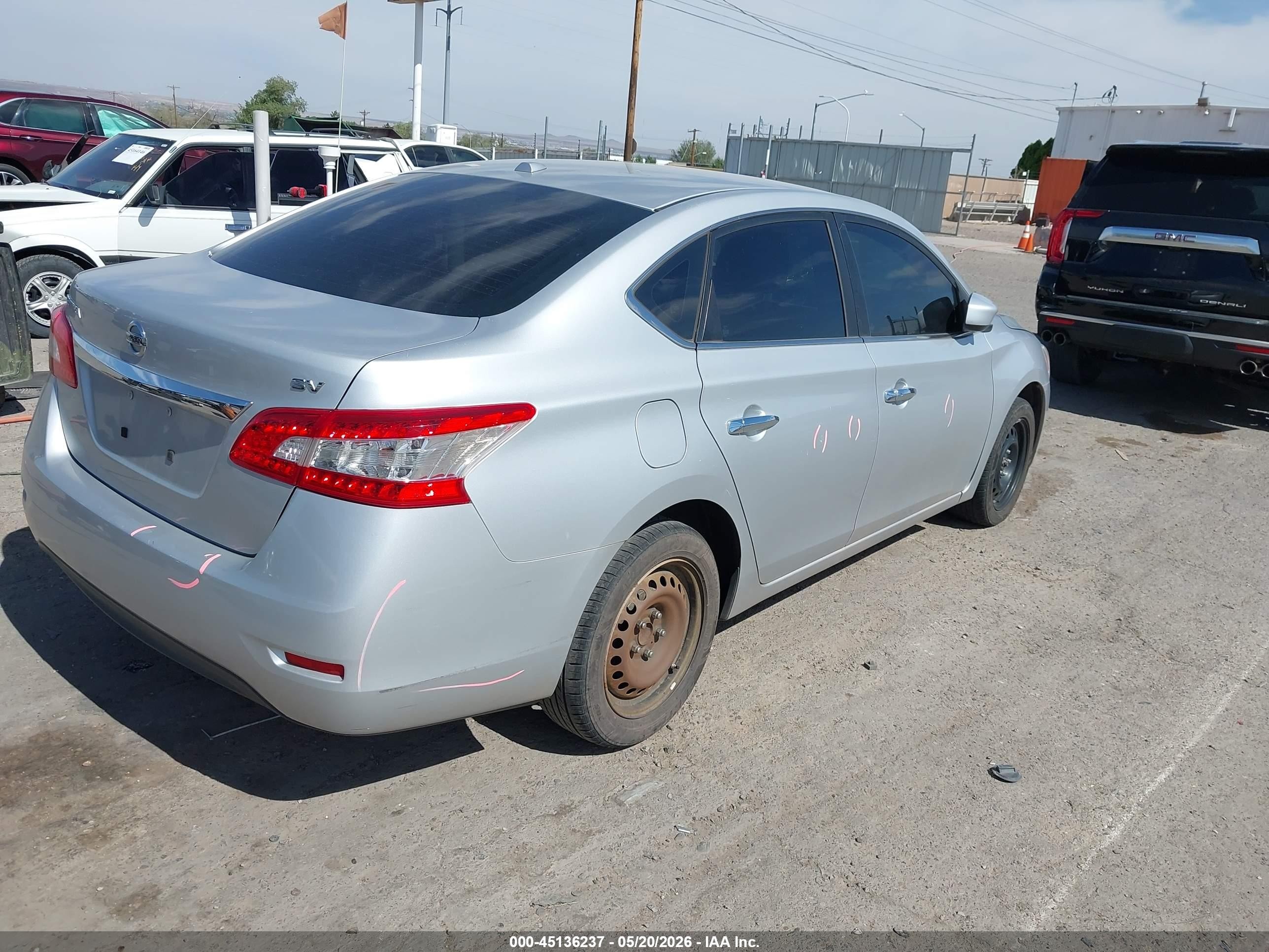 2015 Nissan Sentra Fe+ S/s/sl/sr/sv Silver vin: 3N1AB7AP6FL652476