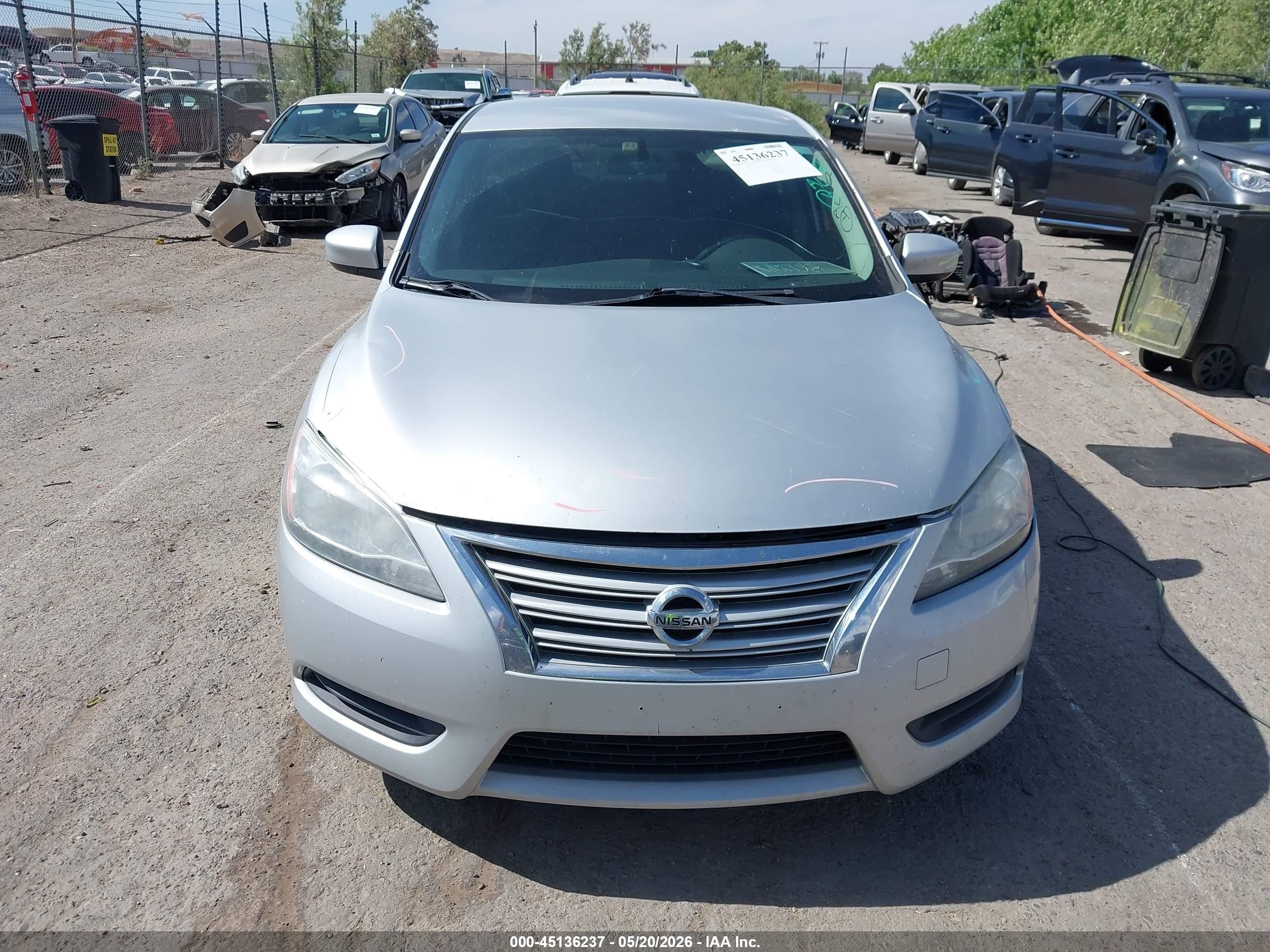 2015 Nissan Sentra Fe+ S/s/sl/sr/sv Silver vin: 3N1AB7AP6FL652476
