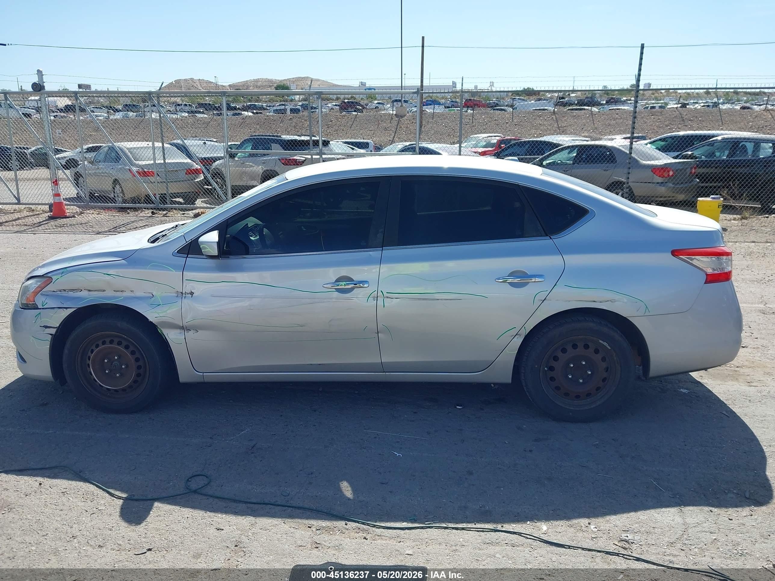 2015 Nissan Sentra Fe+ S/s/sl/sr/sv Silver vin: 3N1AB7AP6FL652476