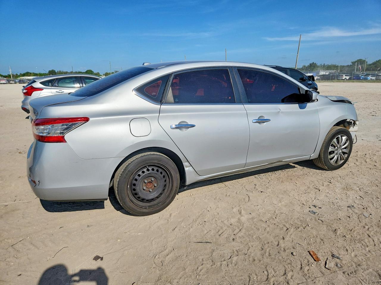2015 Nissan Sentra Sv Серебряный vin: 3N1AB7AP6FL652770