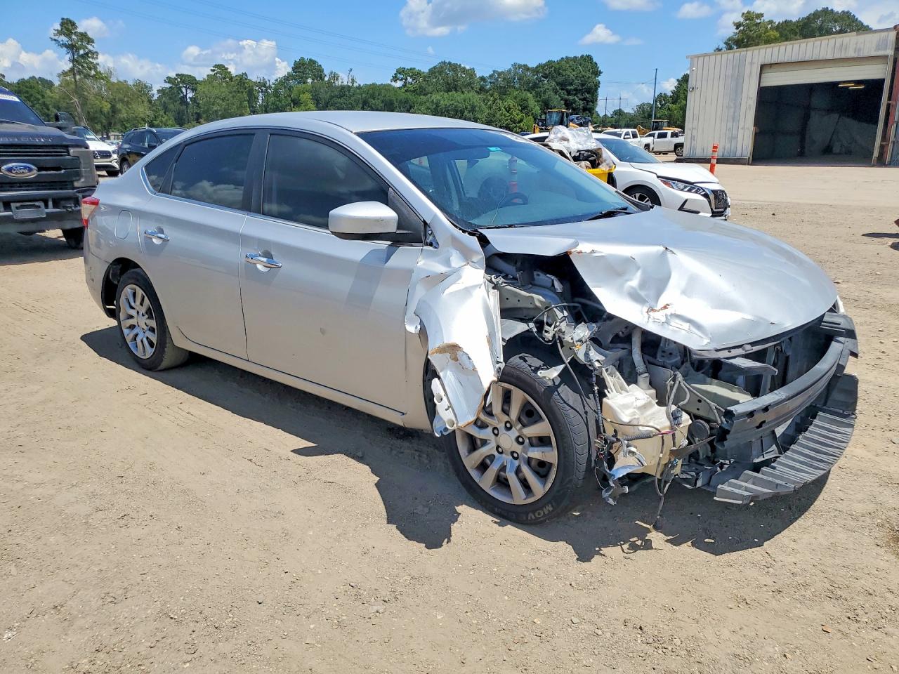 2015 Nissan Sentra Sv Серебряный vin: 3N1AB7AP6FL656642
