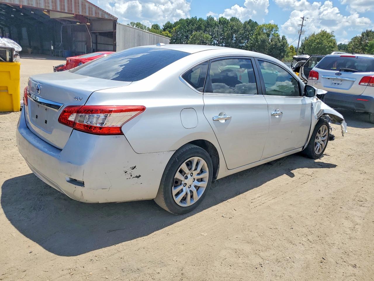 2015 Nissan Sentra Sv Серебряный vin: 3N1AB7AP6FL656642