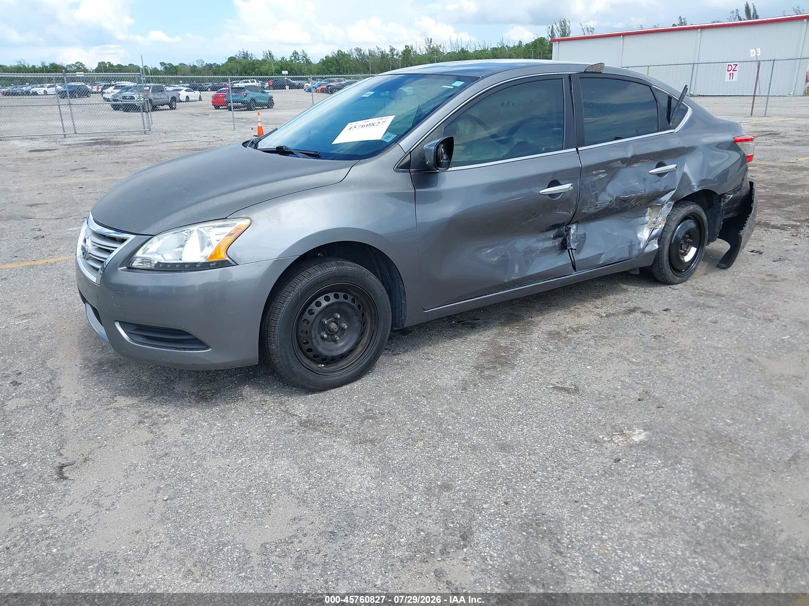 2015 Nissan Sentra Fe+ S/s/sl/sr/sv Gray vin: 3N1AB7AP6FL661615