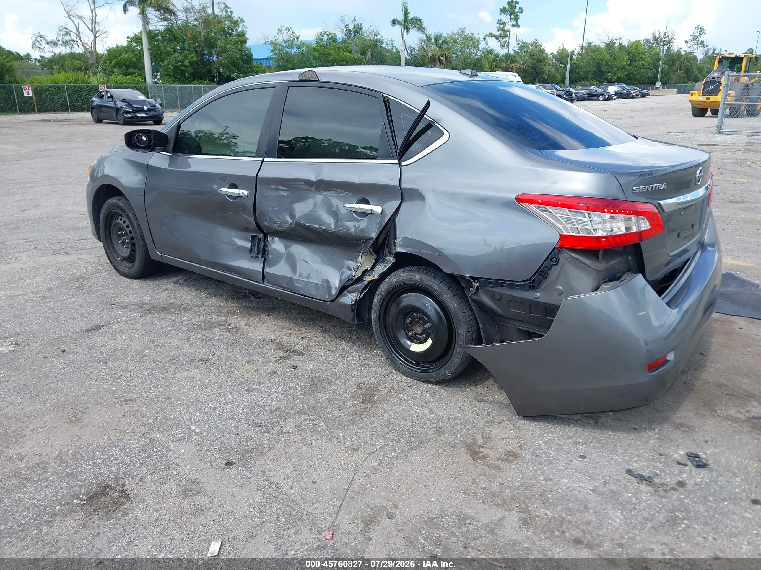 2015 Nissan Sentra Fe+ S/s/sl/sr/sv Gray vin: 3N1AB7AP6FL661615