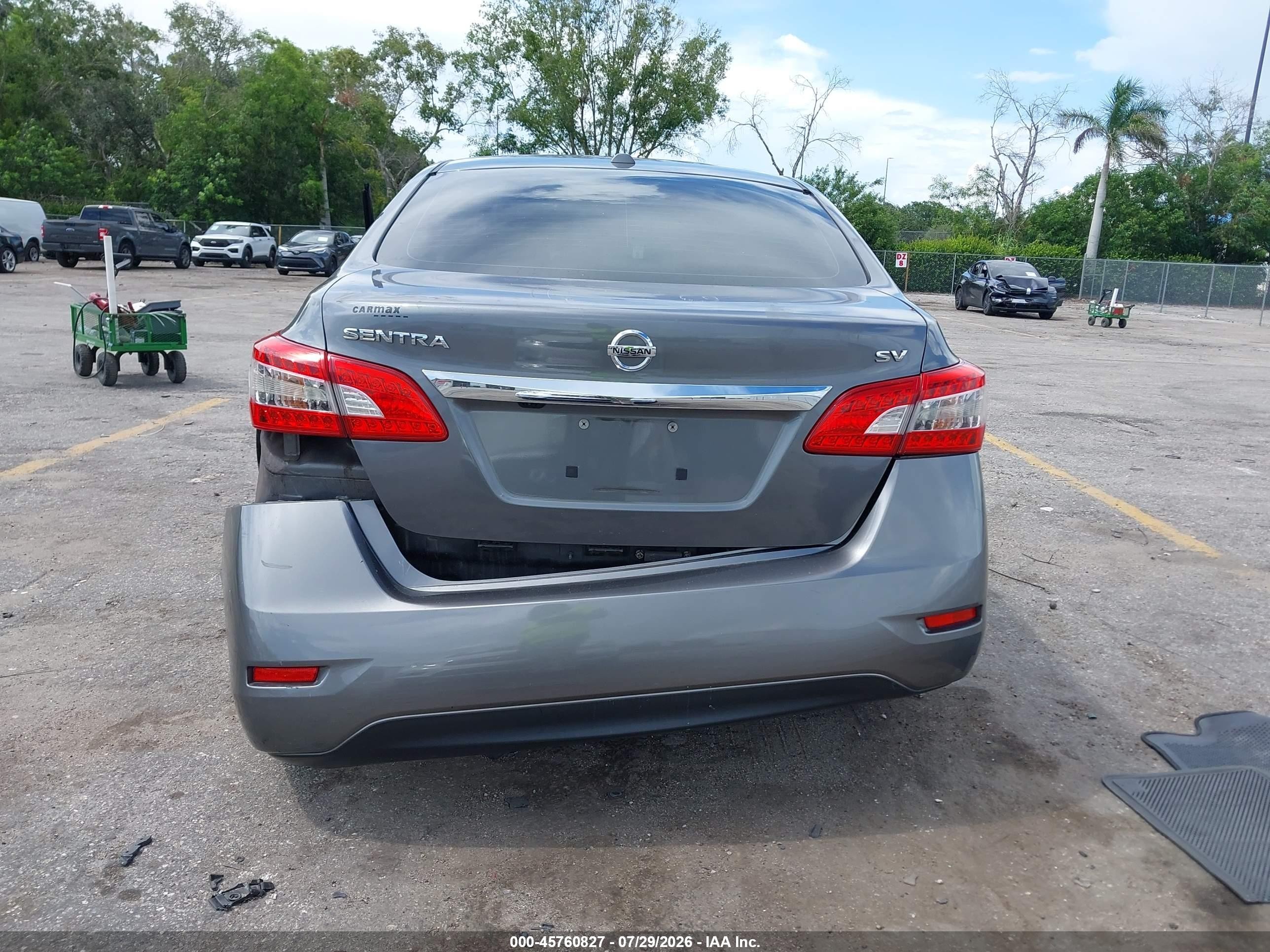 2015 Nissan Sentra Fe+ S/s/sl/sr/sv Gray vin: 3N1AB7AP6FL661615
