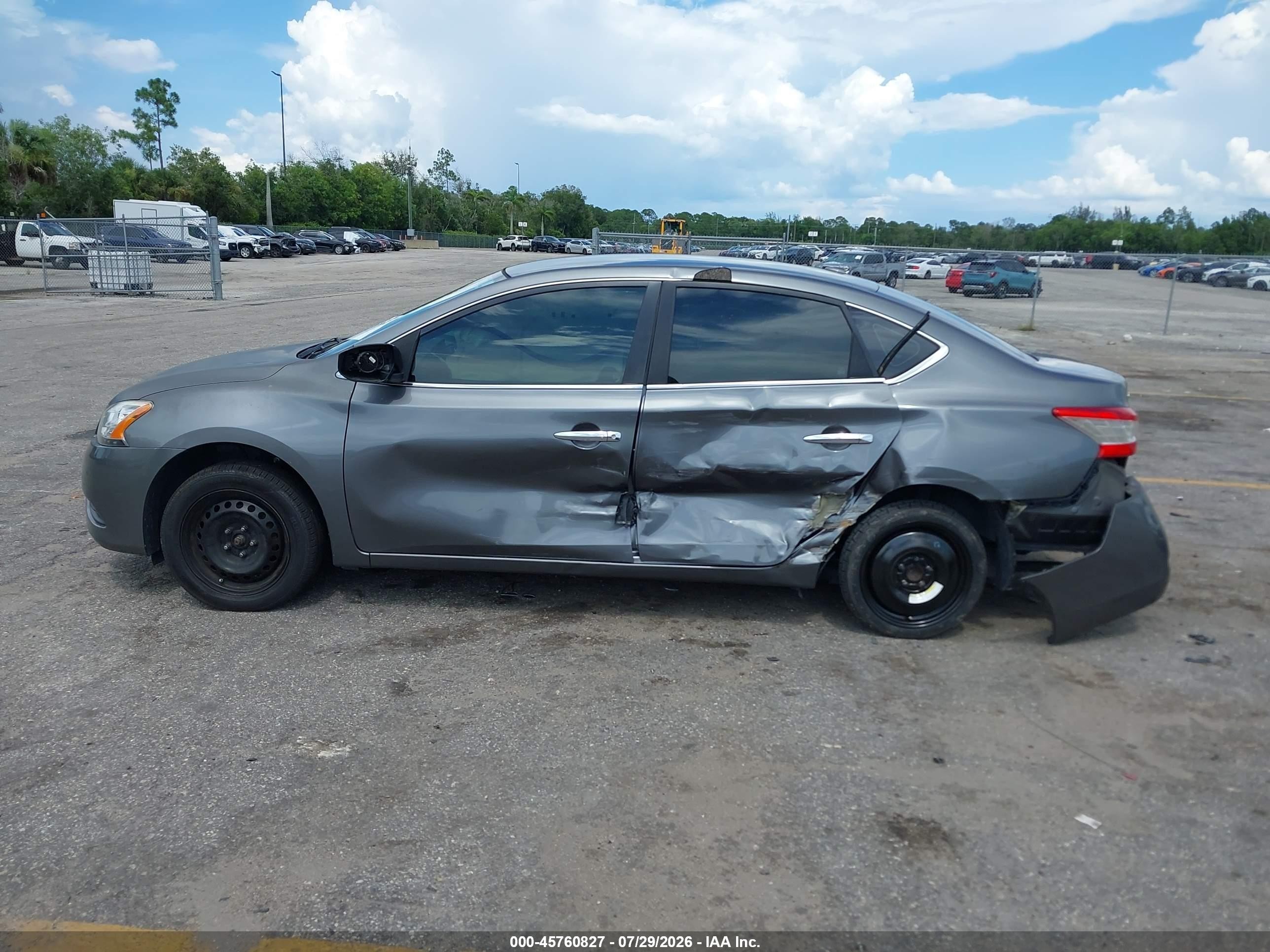 2015 Nissan Sentra Fe+ S/s/sl/sr/sv Gray vin: 3N1AB7AP6FL661615