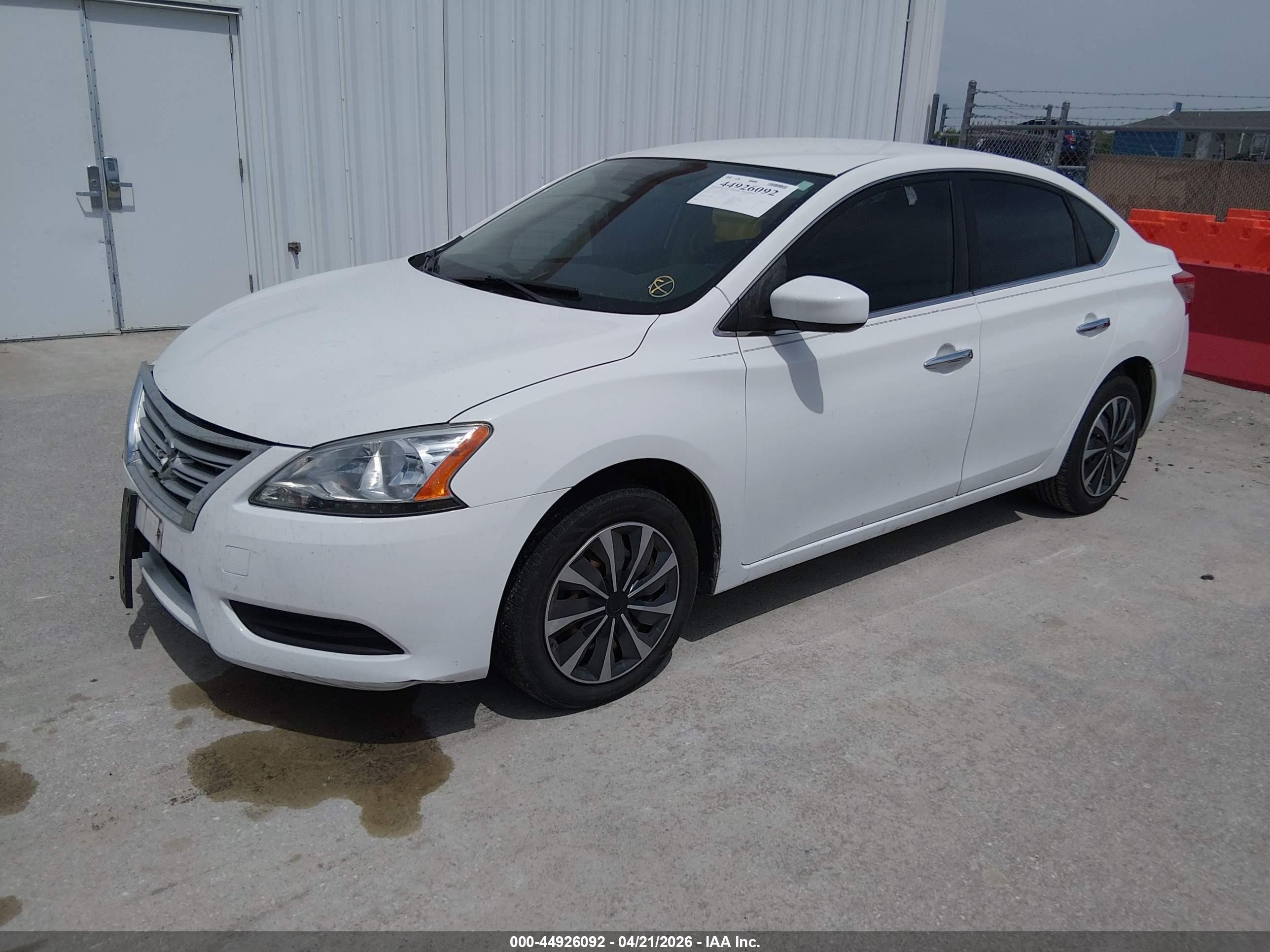 2015 Nissan Sentra Sv White vin: 3N1AB7AP6FL661856