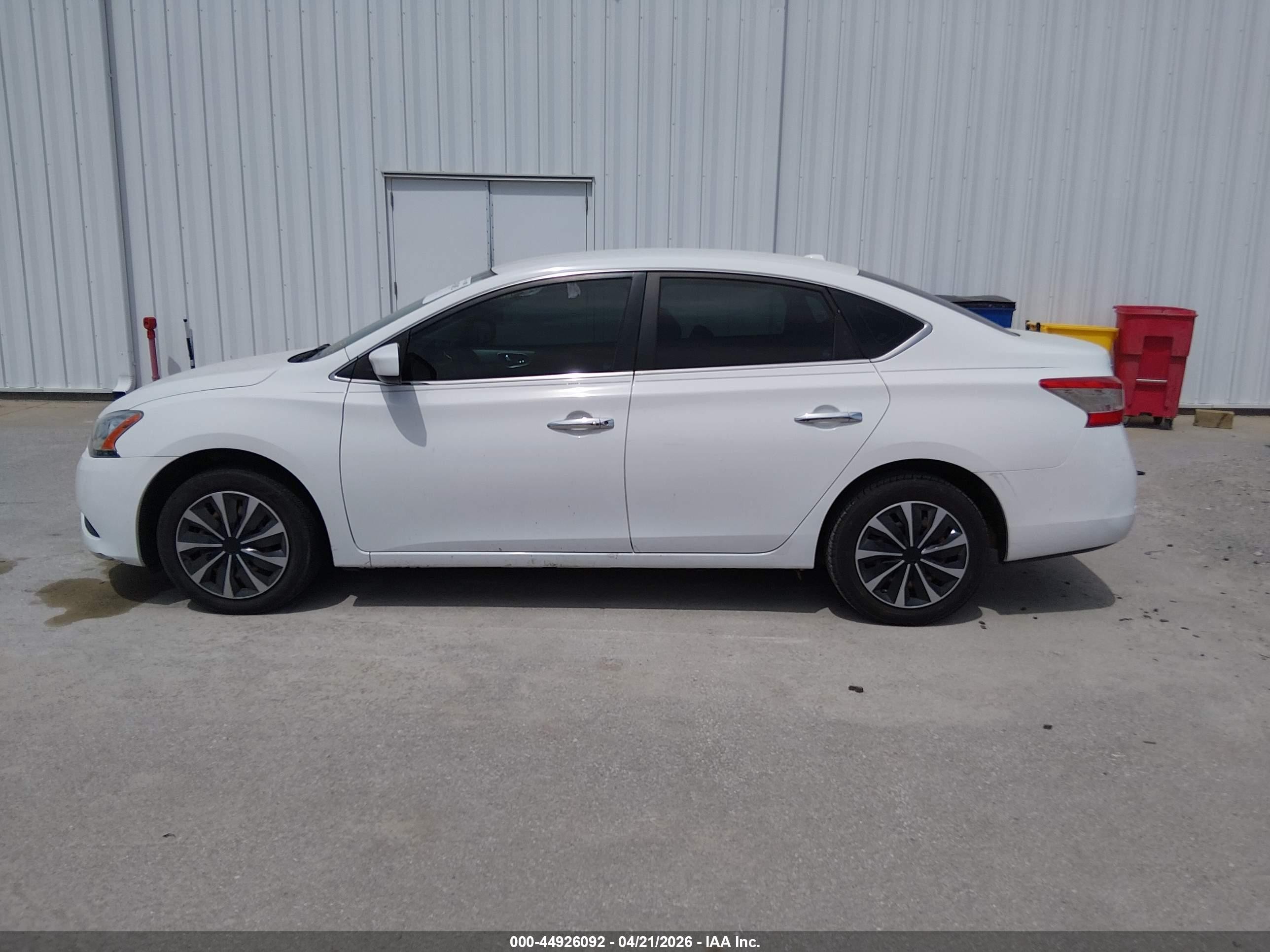 2015 Nissan Sentra Sv White vin: 3N1AB7AP6FL661856