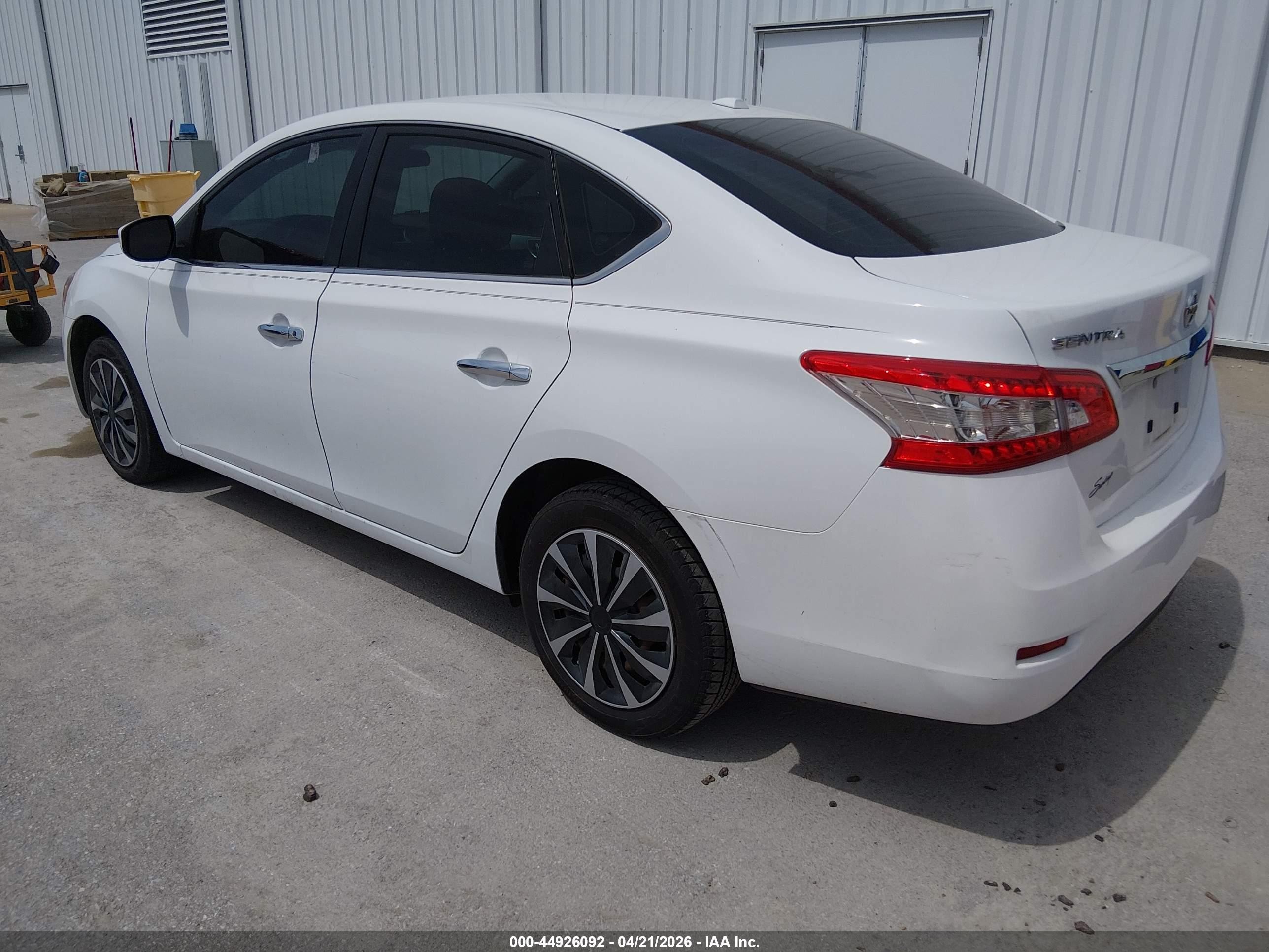 2015 Nissan Sentra Sv White vin: 3N1AB7AP6FL661856