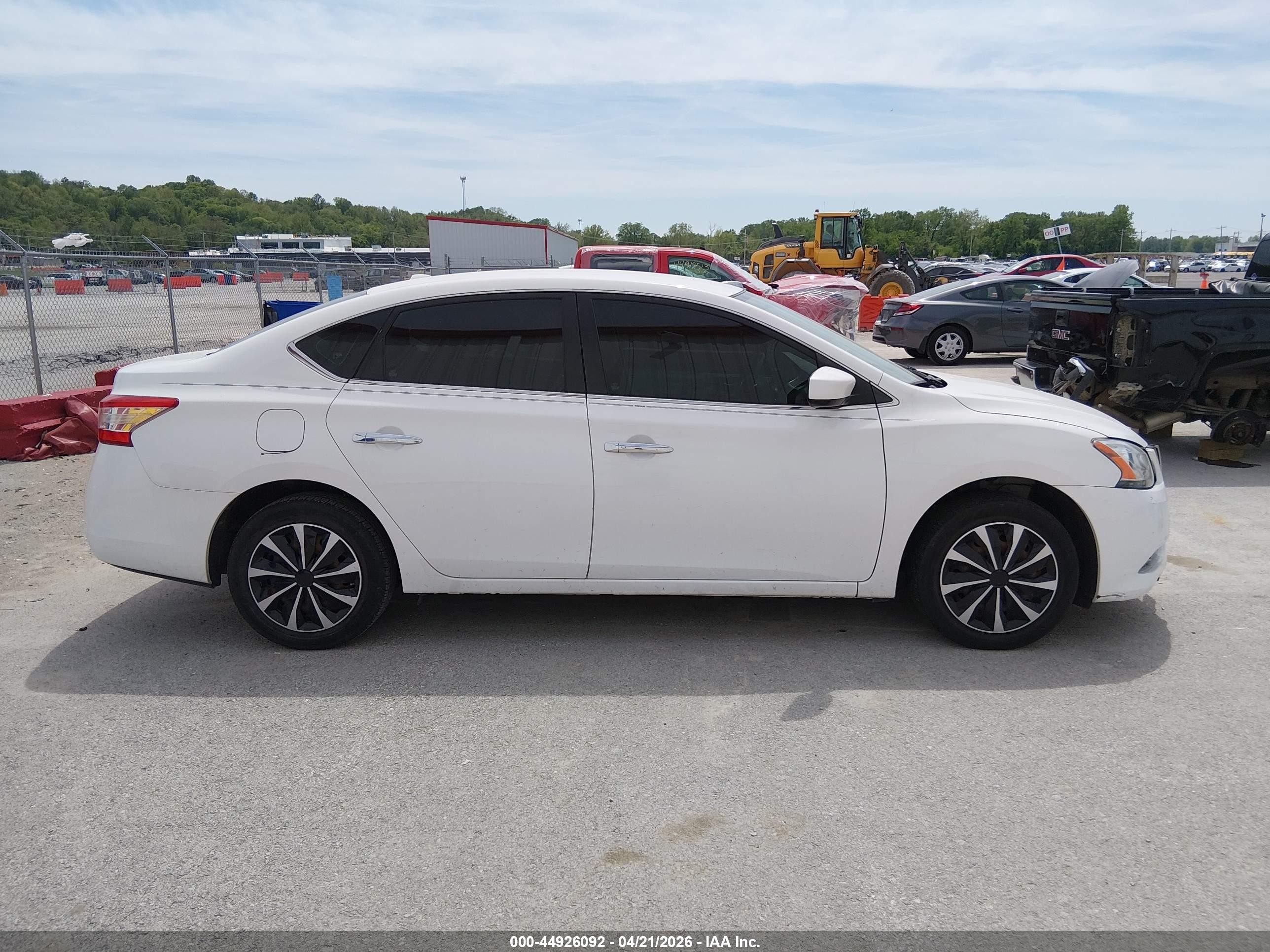 2015 Nissan Sentra Sv White vin: 3N1AB7AP6FL661856
