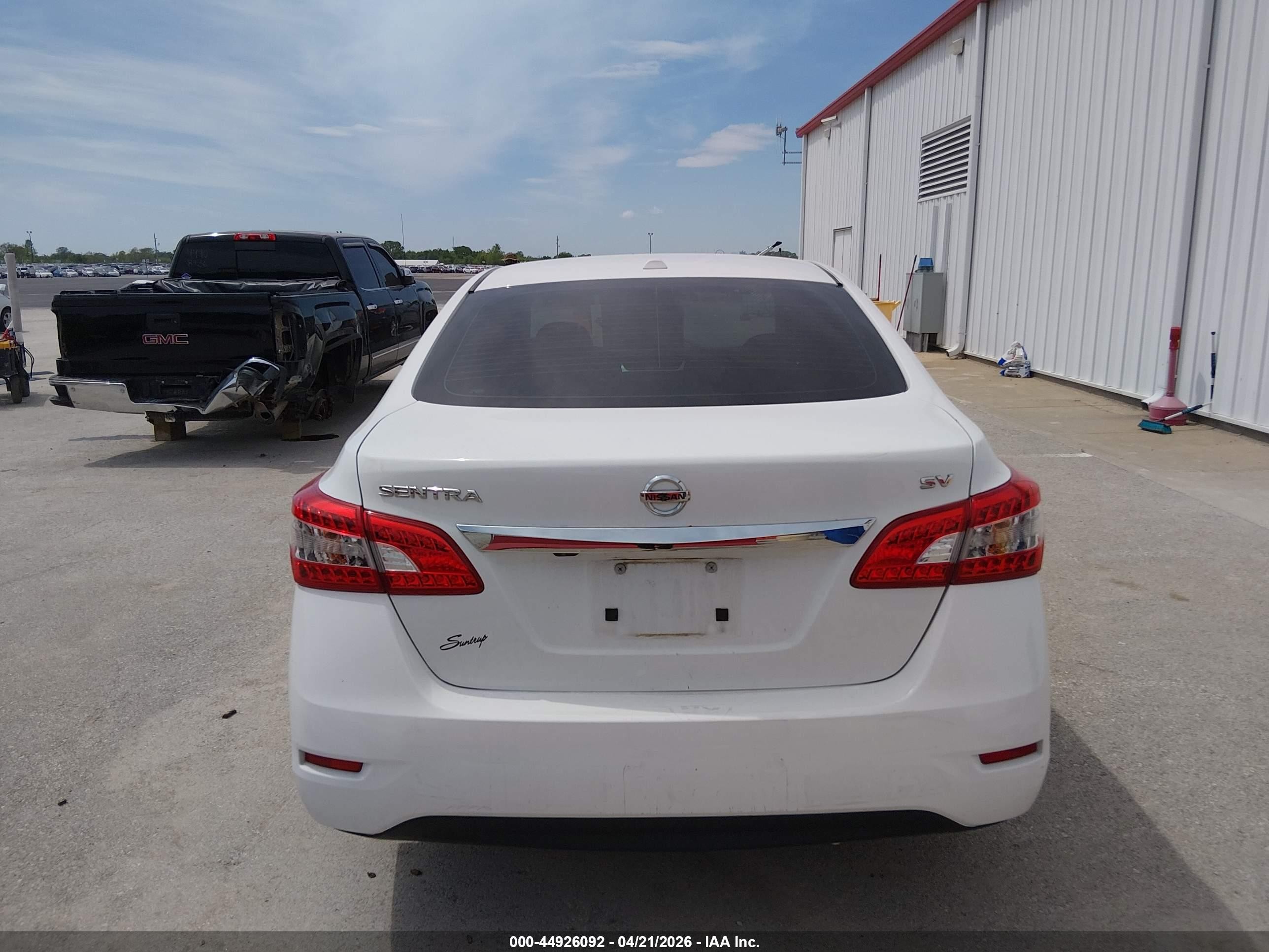 2015 Nissan Sentra Sv White vin: 3N1AB7AP6FL661856