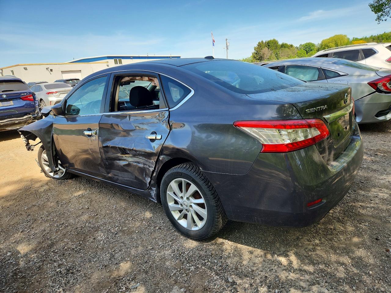 2015 Nissan Sentra S Gray vin: 3N1AB7AP6FL662876