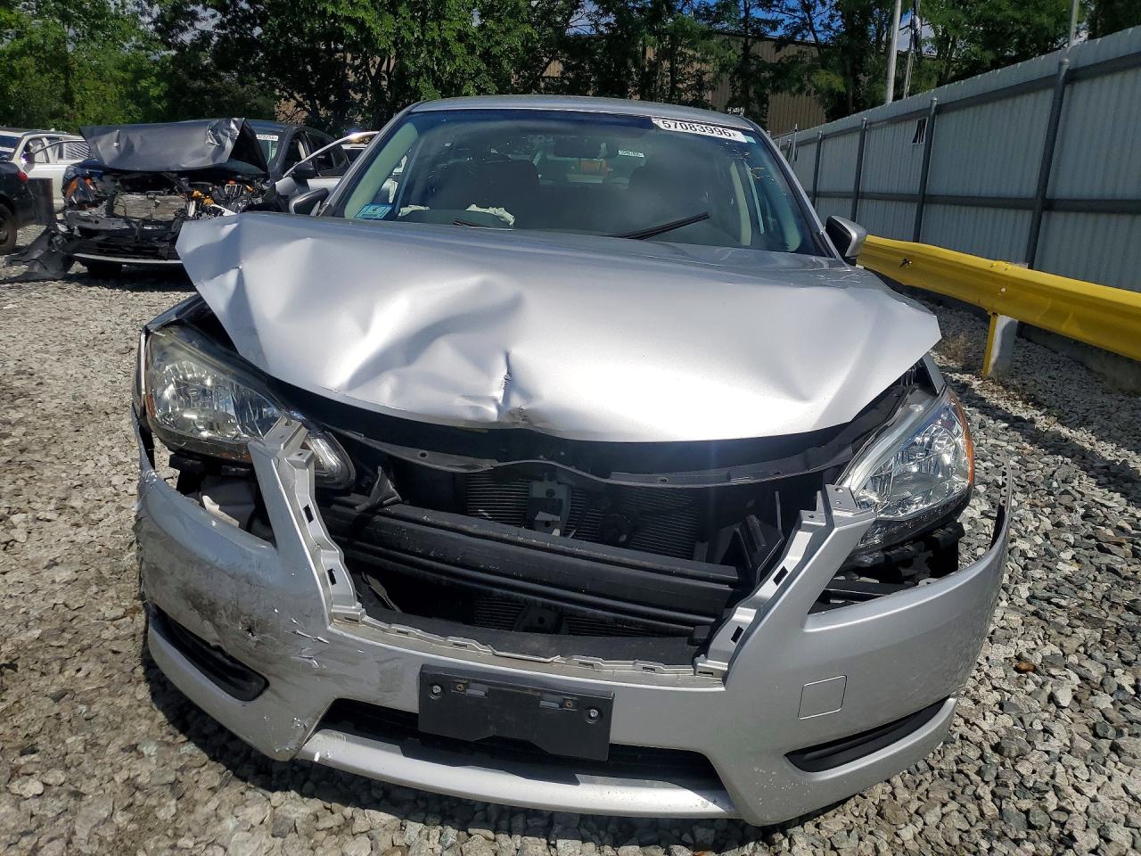 2015 Nissan Sentra Sv Gray vin: 3N1AB7AP6FL667141