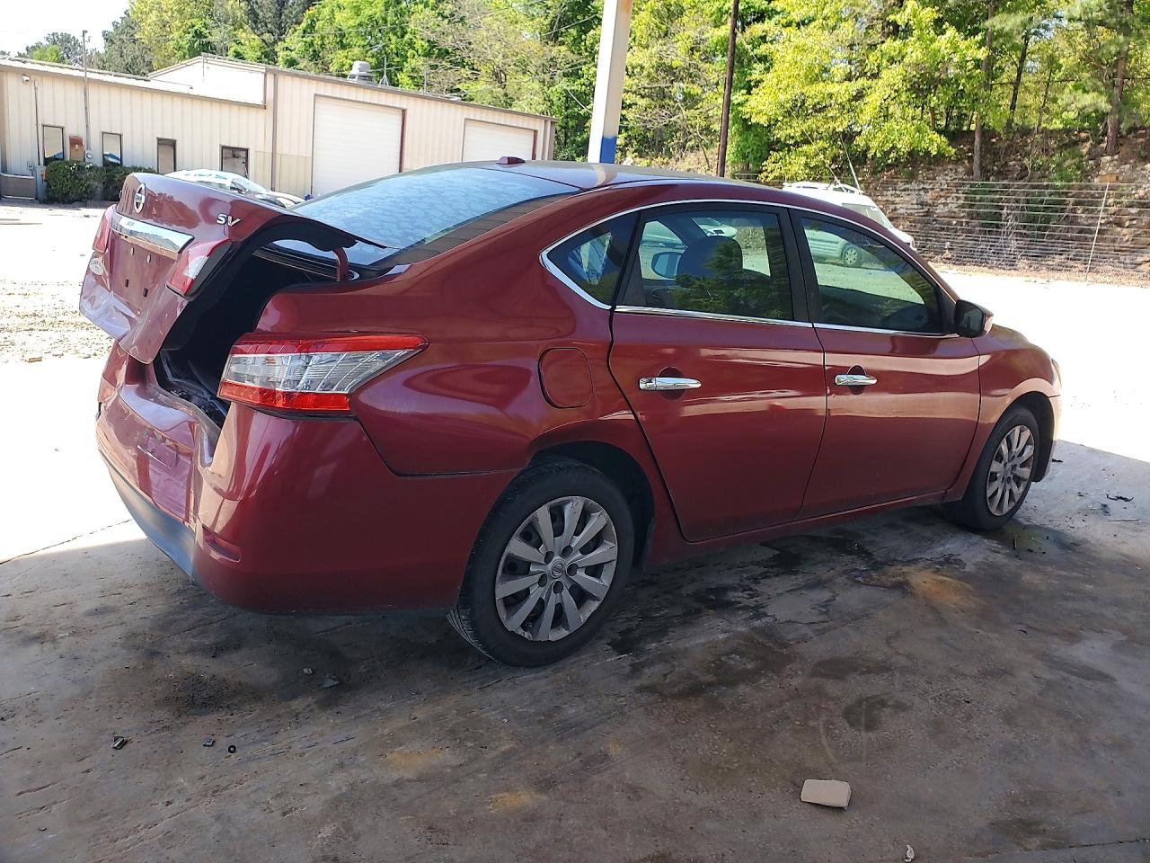 2015 Nissan Sentra S Burgundy vin: 3N1AB7AP6FL667771