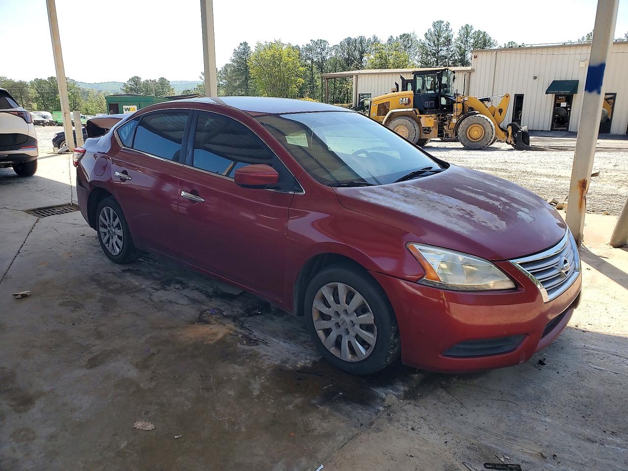 2015 Nissan Sentra S Burgundy vin: 3N1AB7AP6FL667771