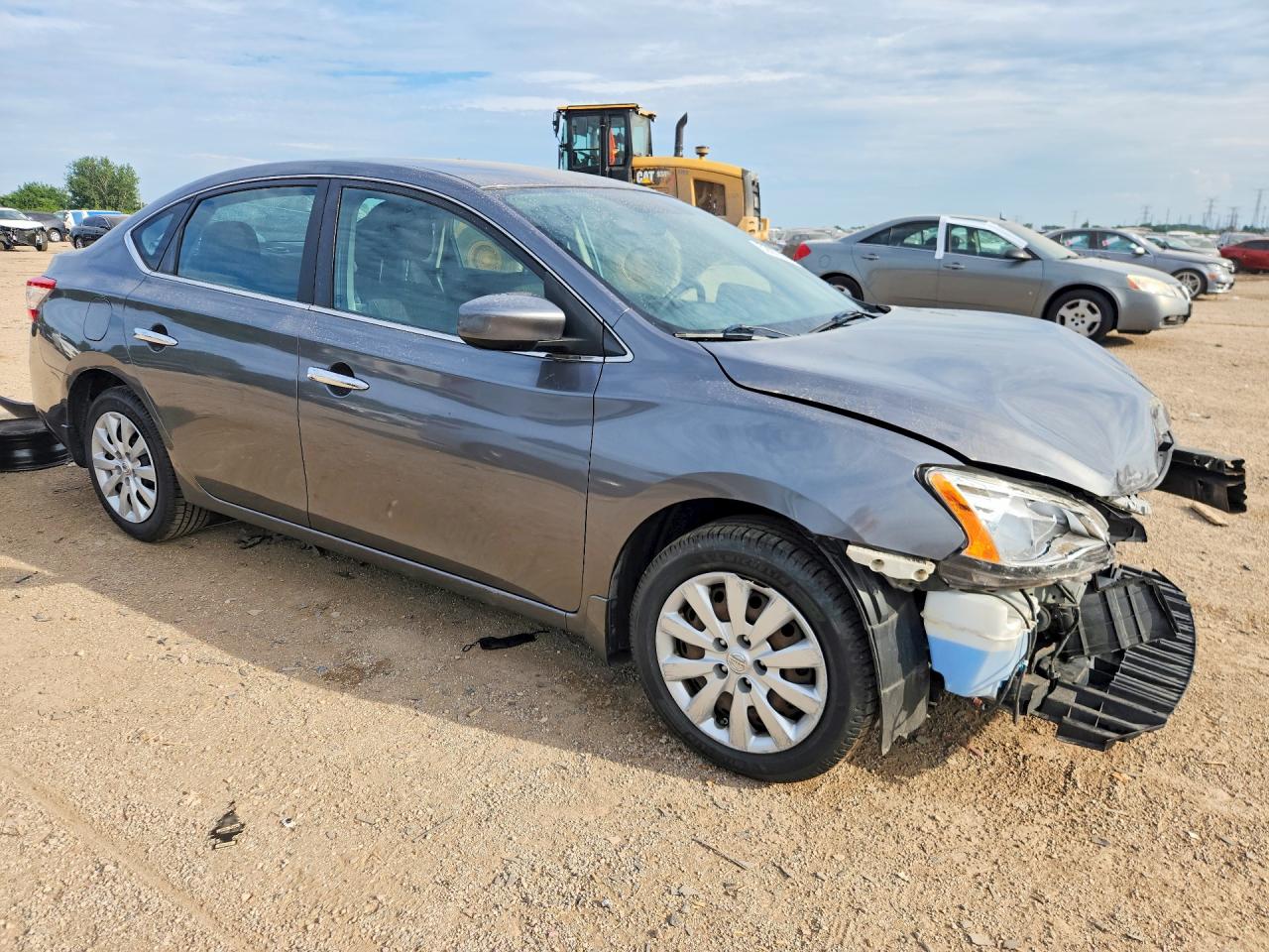 2015 Nissan Sentra Sv Gray vin: 3N1AB7AP6FL668175