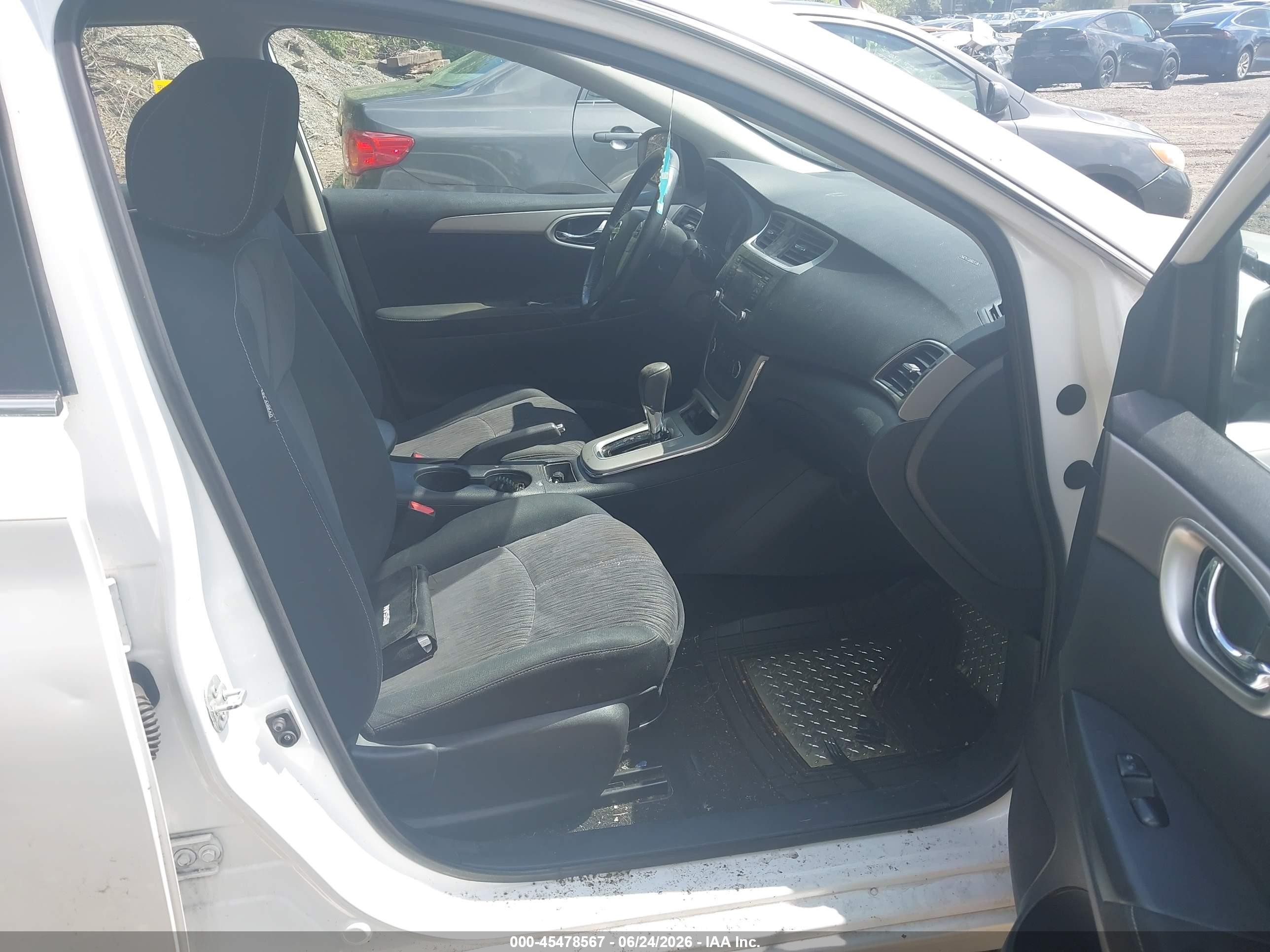 2015 Nissan Sentra Sv White vin: 3N1AB7AP6FL672193