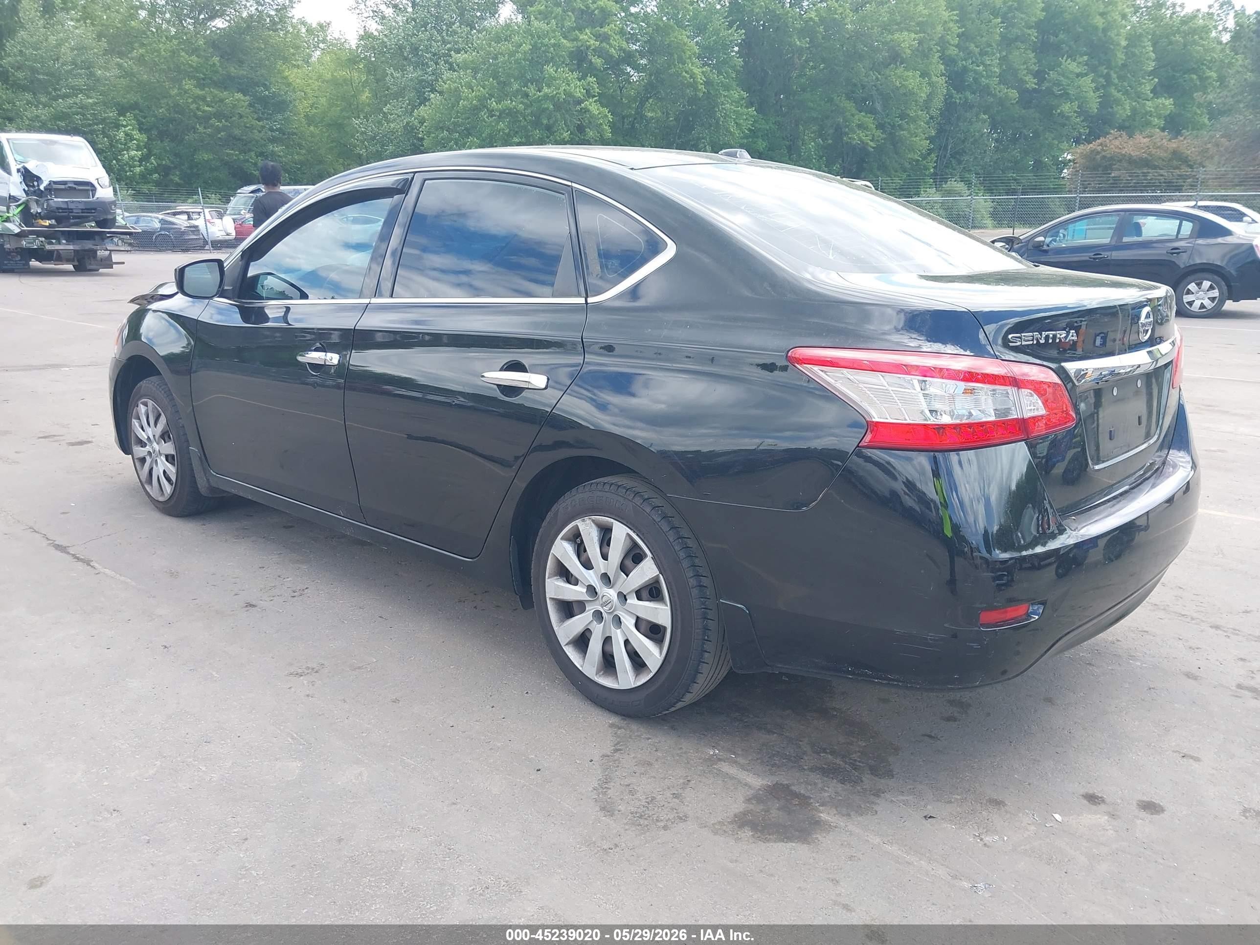 2015 Nissan Sentra Sv Black vin: 3N1AB7AP6FL673764