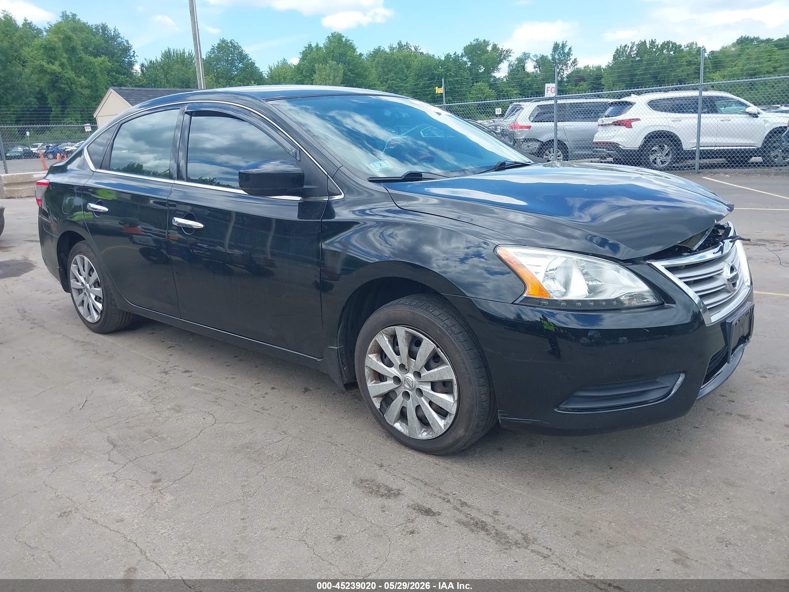 2015 Nissan Sentra Sv Black vin: 3N1AB7AP6FL673764