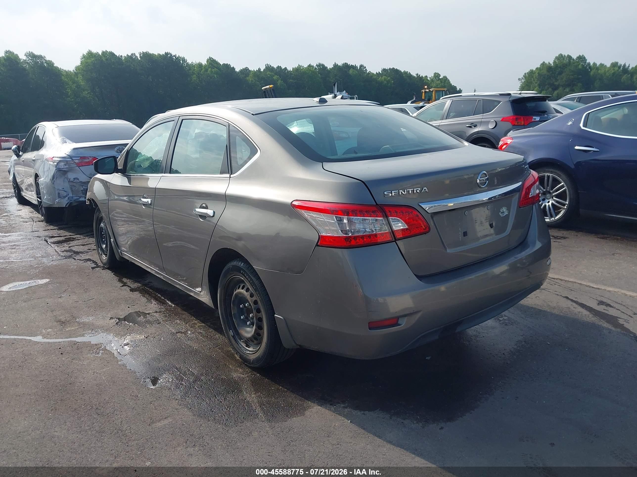 2015 Nissan Sentra Sv Серый vin: 3N1AB7AP6FL680844