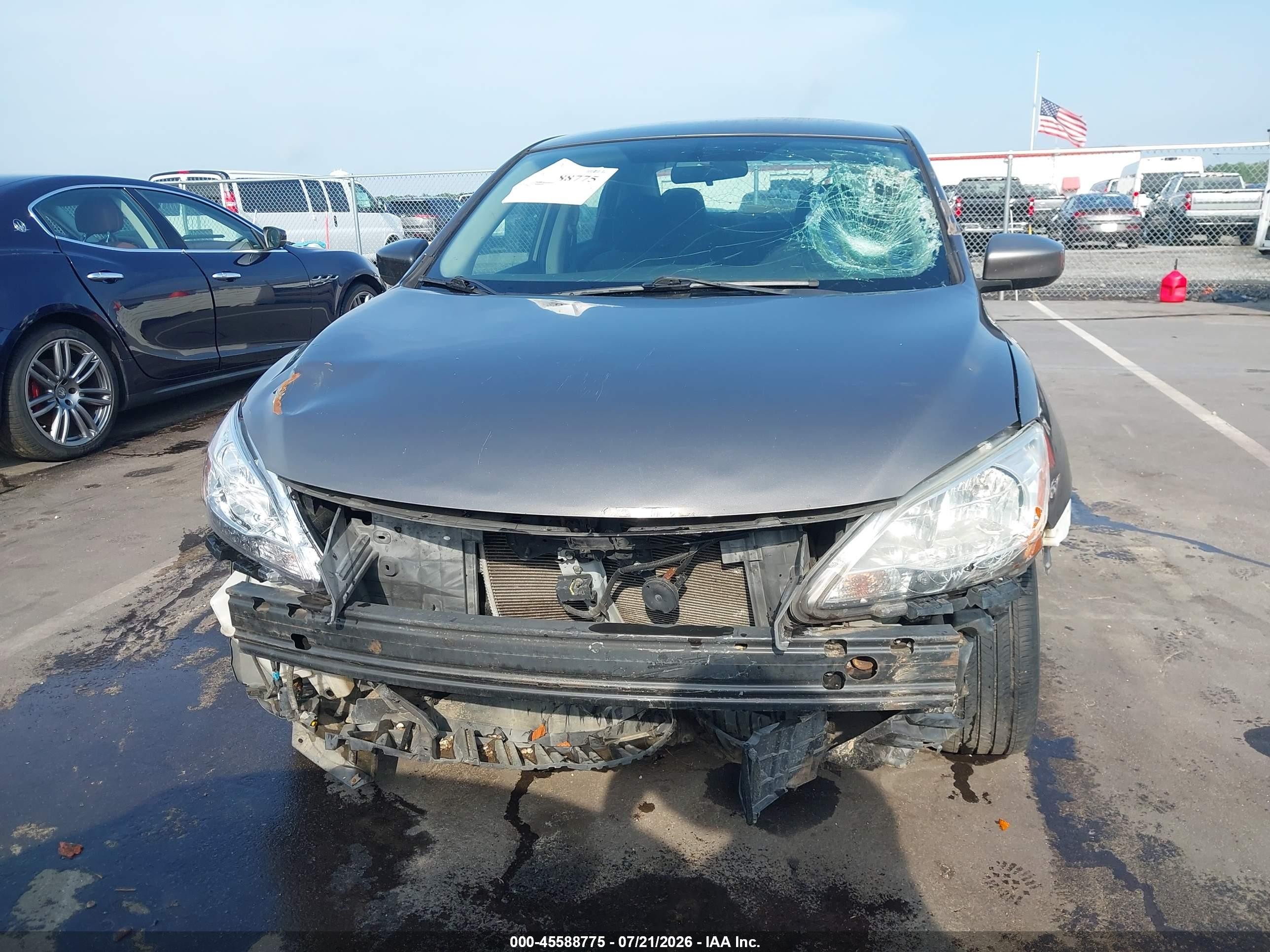 2015 Nissan Sentra Sv Серый vin: 3N1AB7AP6FL680844