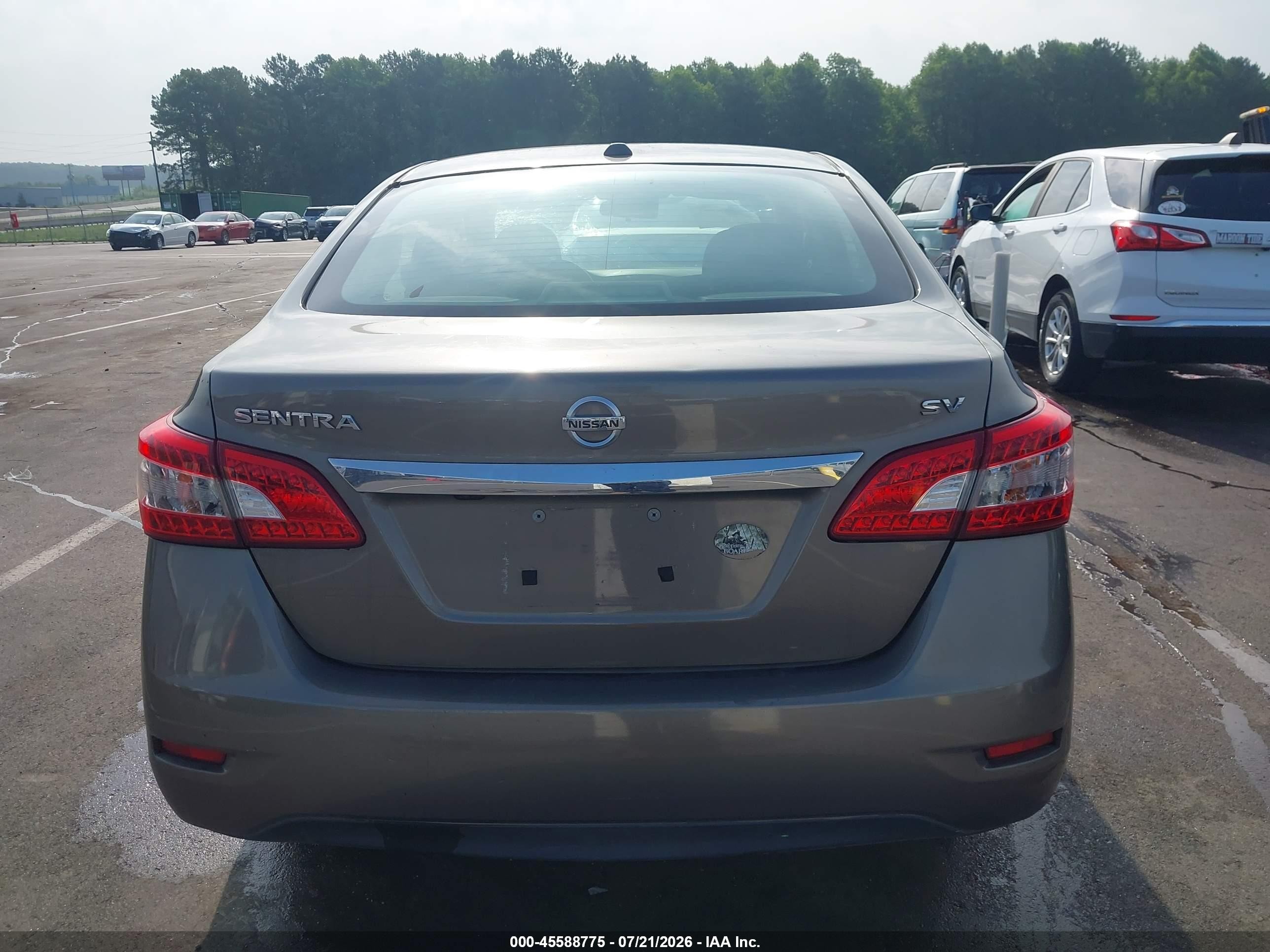 2015 Nissan Sentra Sv Серый vin: 3N1AB7AP6FL680844