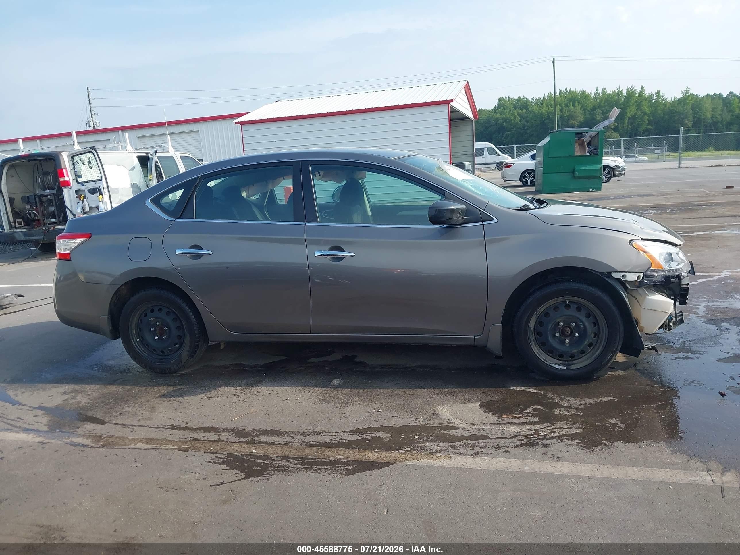 2015 Nissan Sentra Sv Серый vin: 3N1AB7AP6FL680844