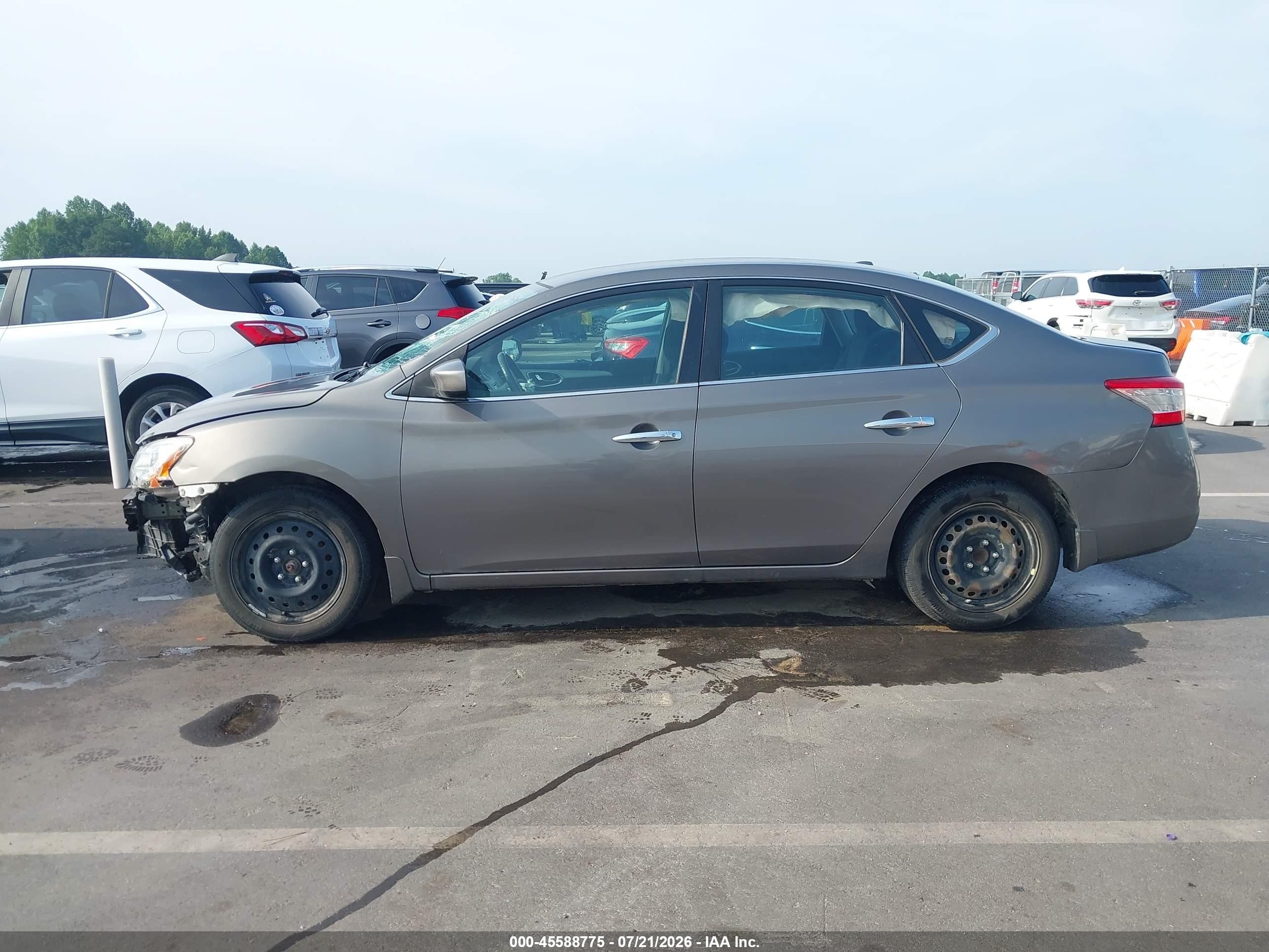 2015 Nissan Sentra Sv Серый vin: 3N1AB7AP6FL680844