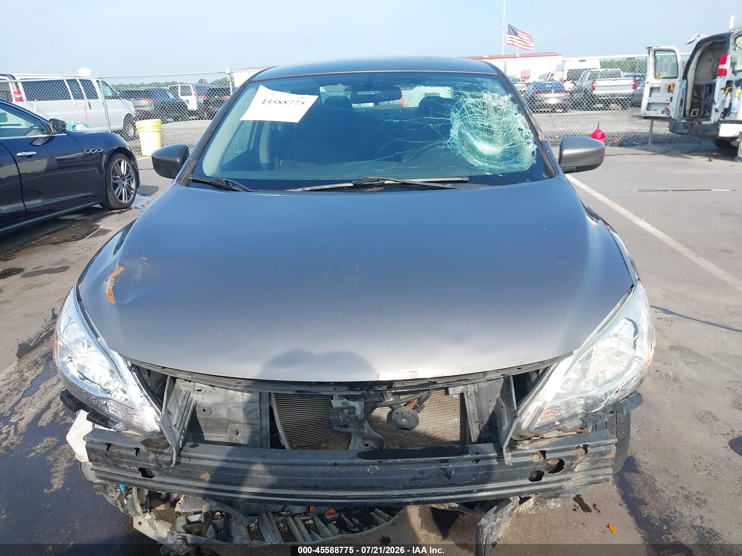 2015 Nissan Sentra Sv Серый vin: 3N1AB7AP6FL680844