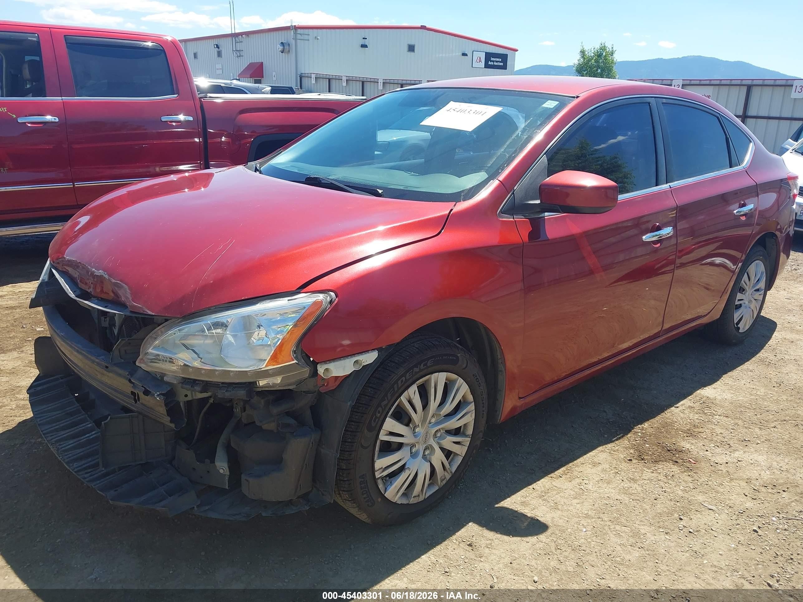 2015 Nissan Sentra Sv Red vin: 3N1AB7AP6FL686756