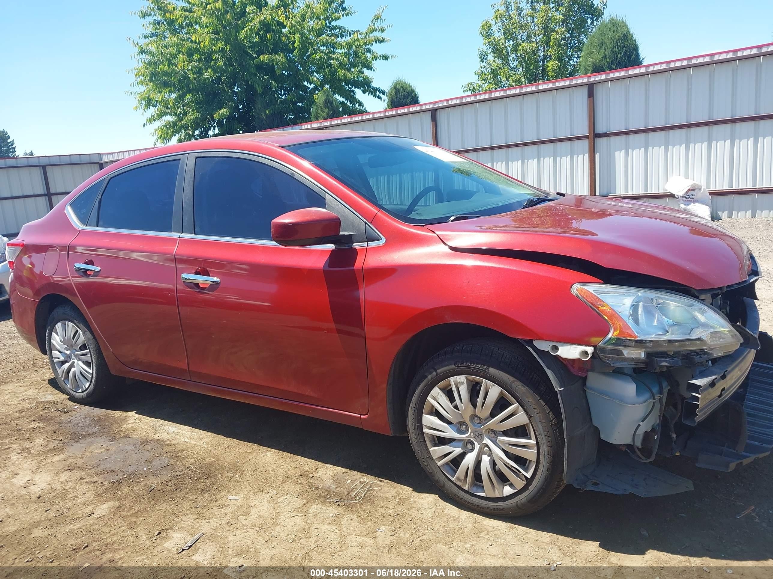 2015 Nissan Sentra Sv Red vin: 3N1AB7AP6FL686756