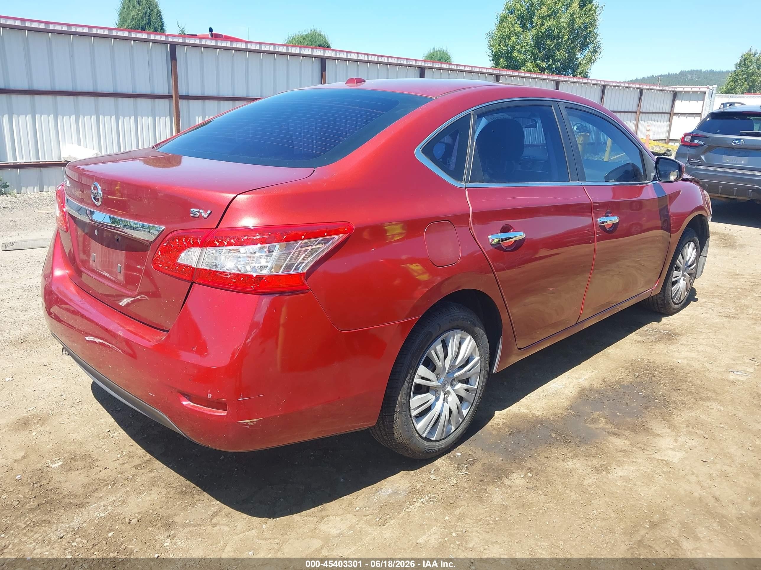 2015 Nissan Sentra Sv Red vin: 3N1AB7AP6FL686756