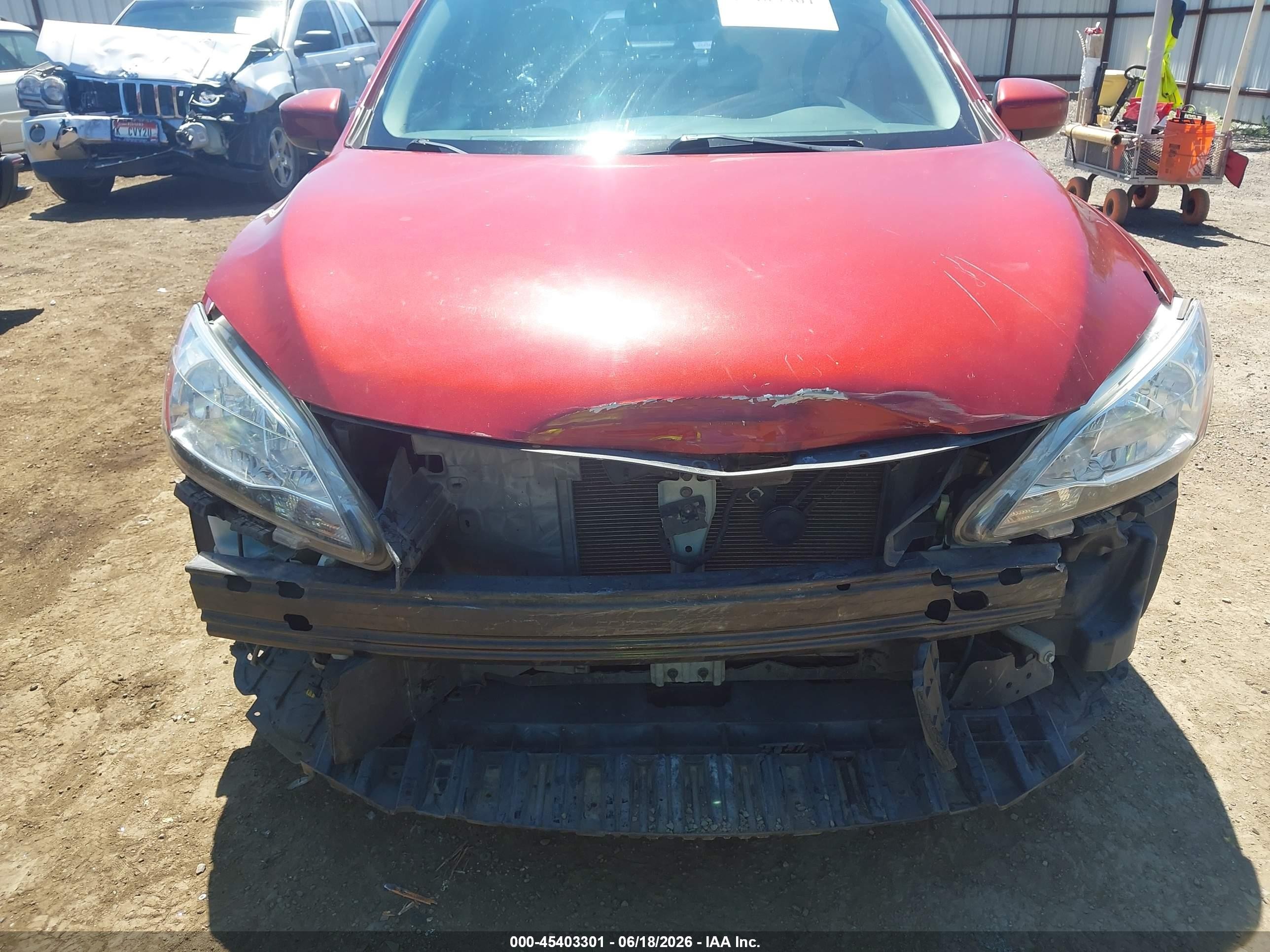 2015 Nissan Sentra Sv Red vin: 3N1AB7AP6FL686756