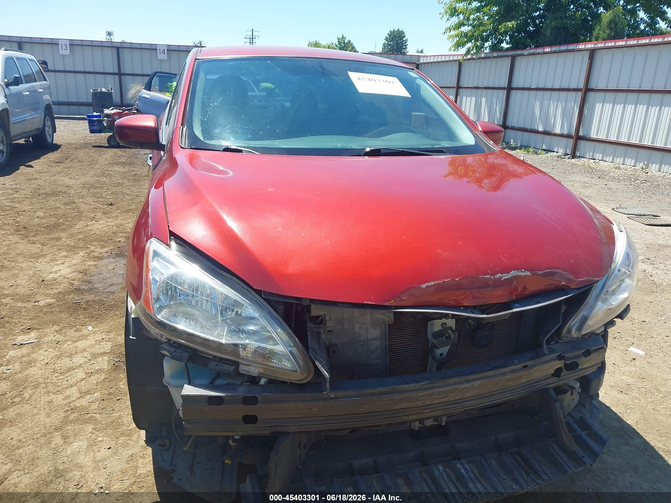 2015 Nissan Sentra Sv Red vin: 3N1AB7AP6FL686756