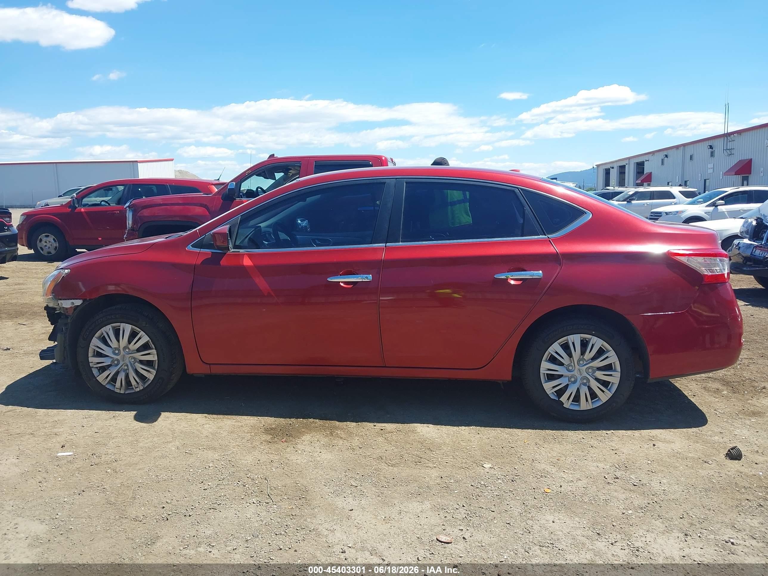 2015 Nissan Sentra Sv Red vin: 3N1AB7AP6FL686756