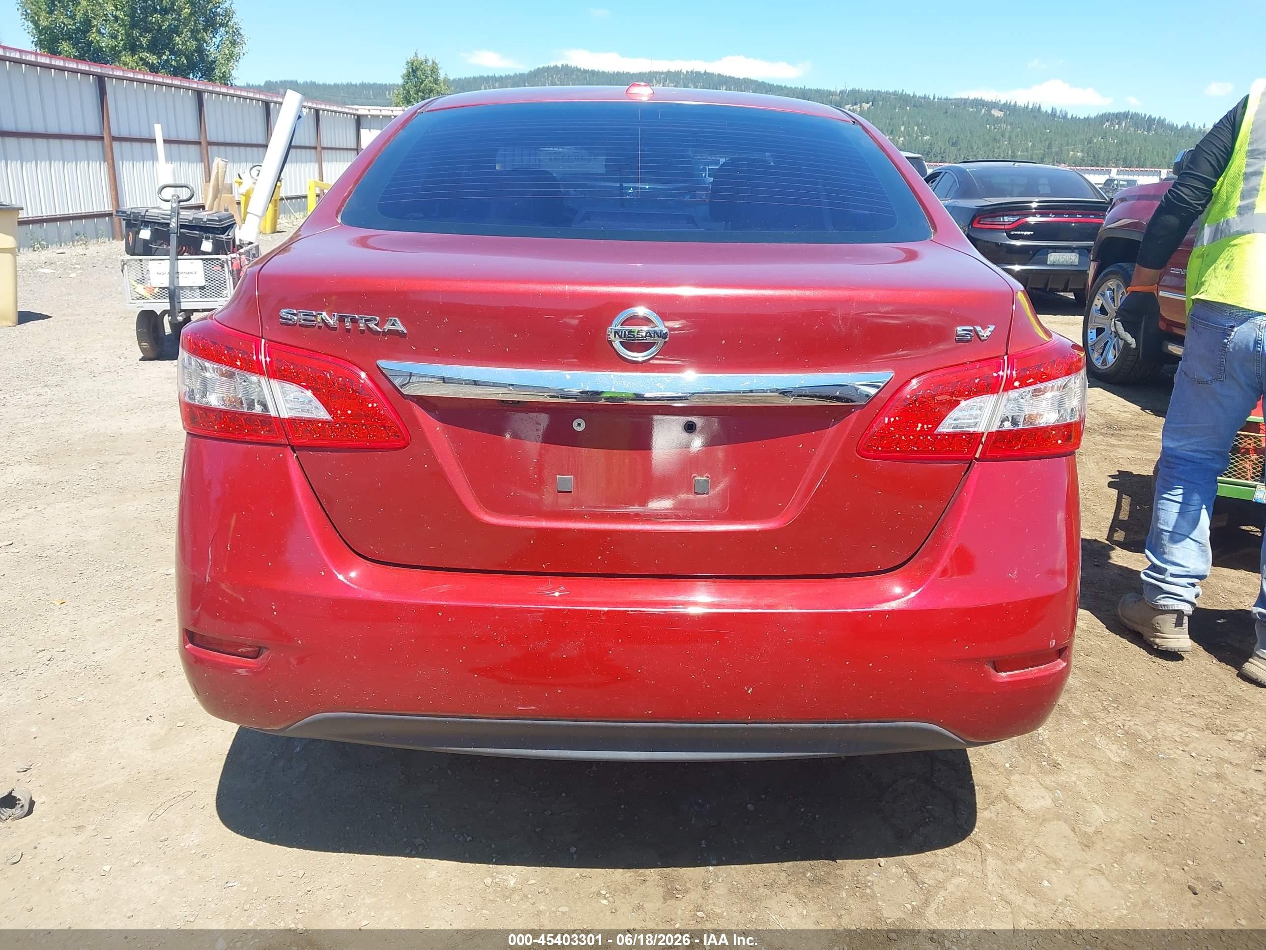 2015 Nissan Sentra Sv Red vin: 3N1AB7AP6FL686756